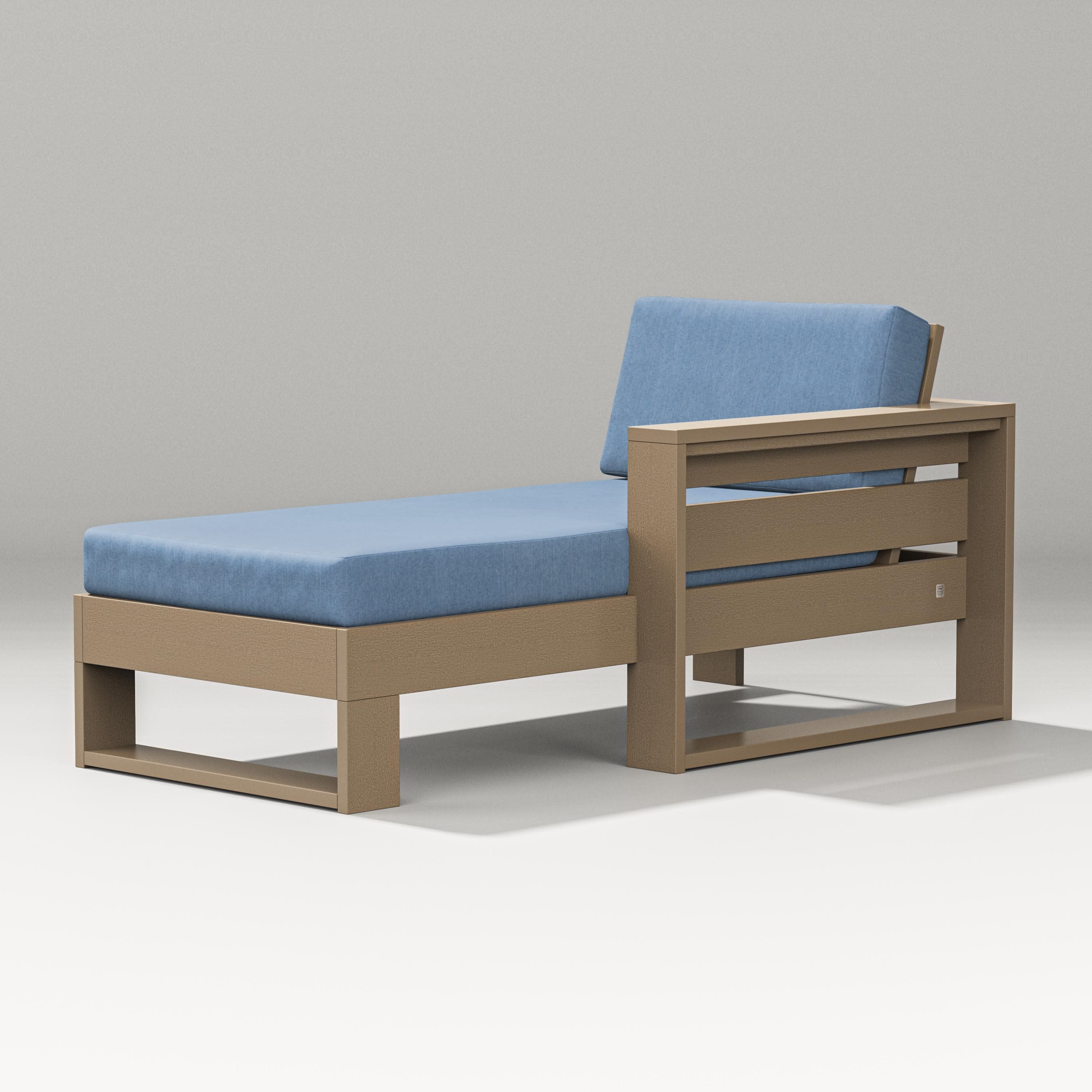 Latitude Modular Right Arm Chaise in Vintage Sahara / Sky Blue