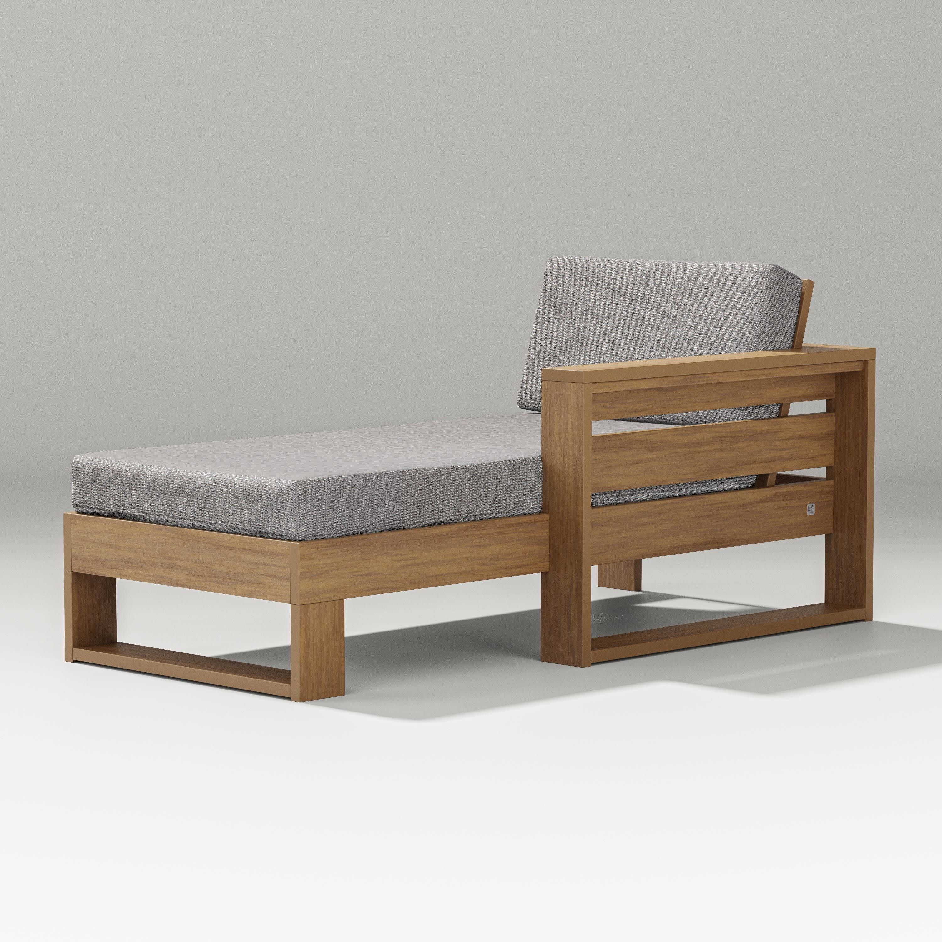 Latitude Modular Right Arm Chaise in Natural / Grey Mist