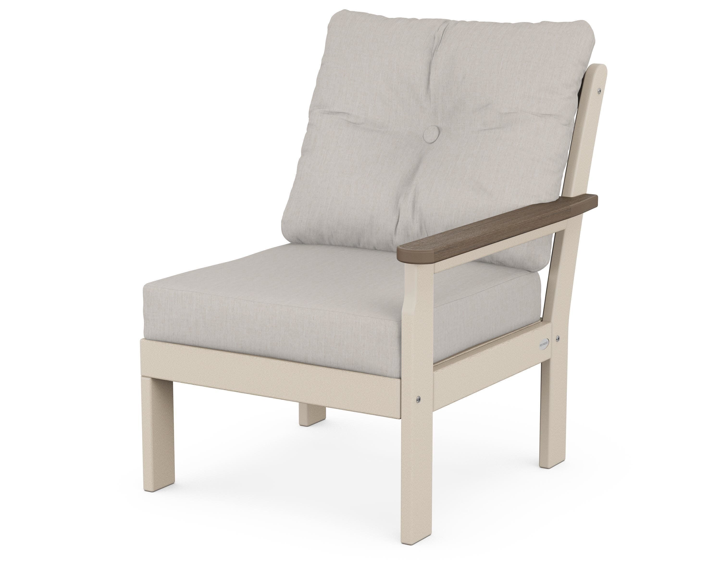 Vineyard Modular Right Arm Chair in Sand / Kona / Cast Ash