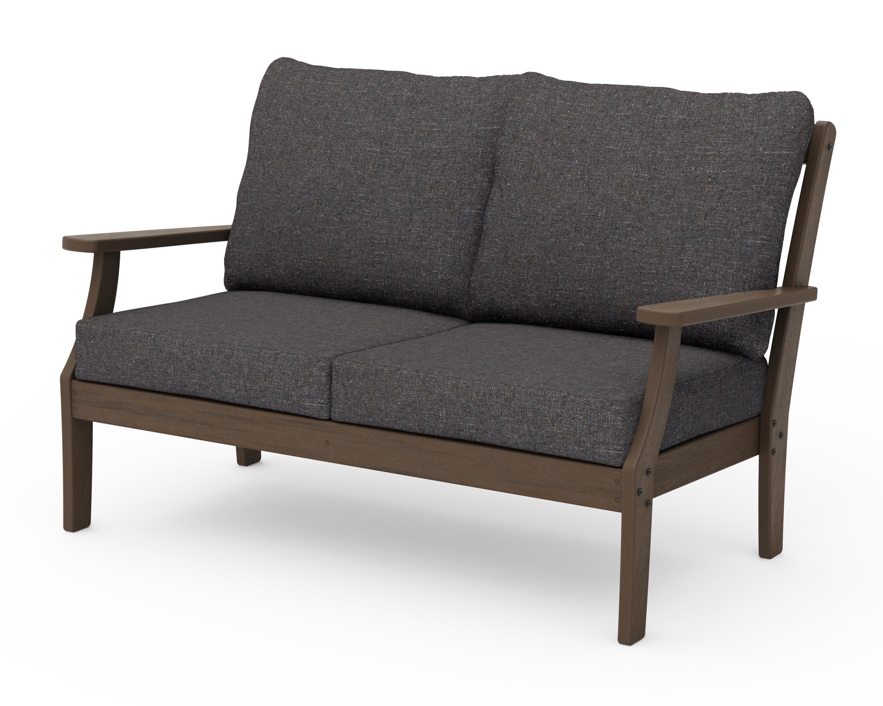 Braxton Deep Seating Loveseat in Kona / Ash Charcoal
