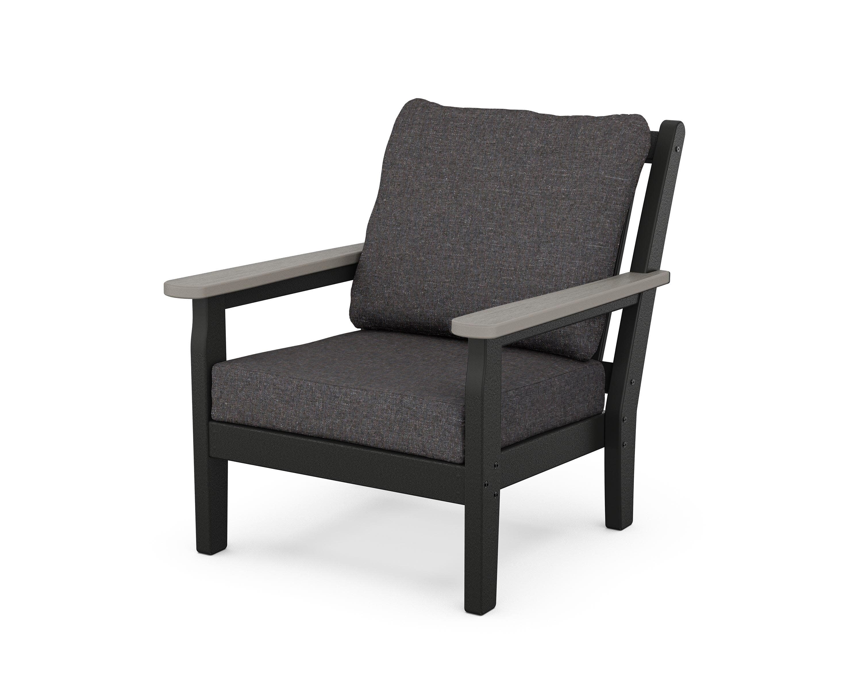 Chippendale Deep Seating Chair in Black / Driftwood / Ash Charcoal
