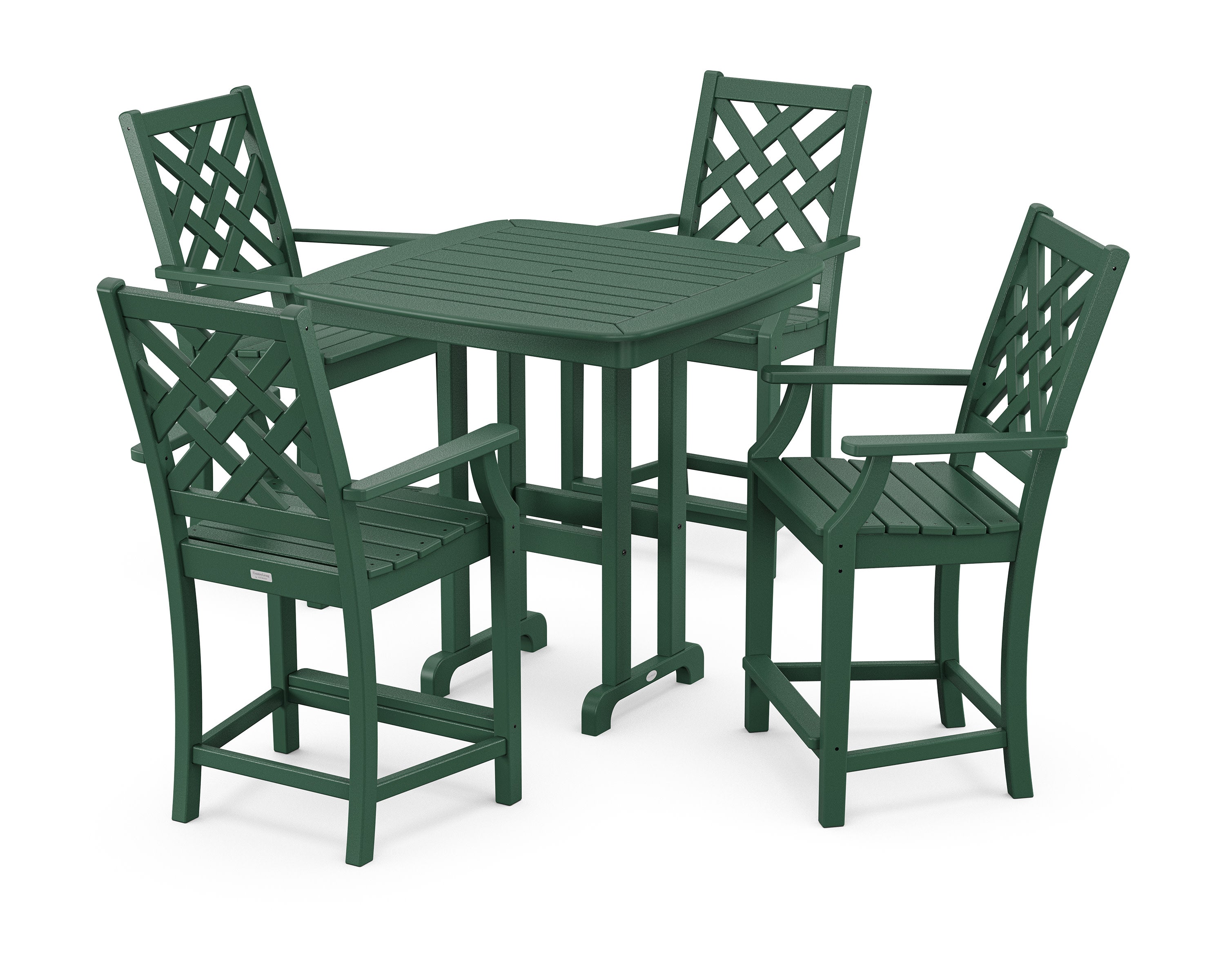 Wovendale 5-Piece Counter Set in Green