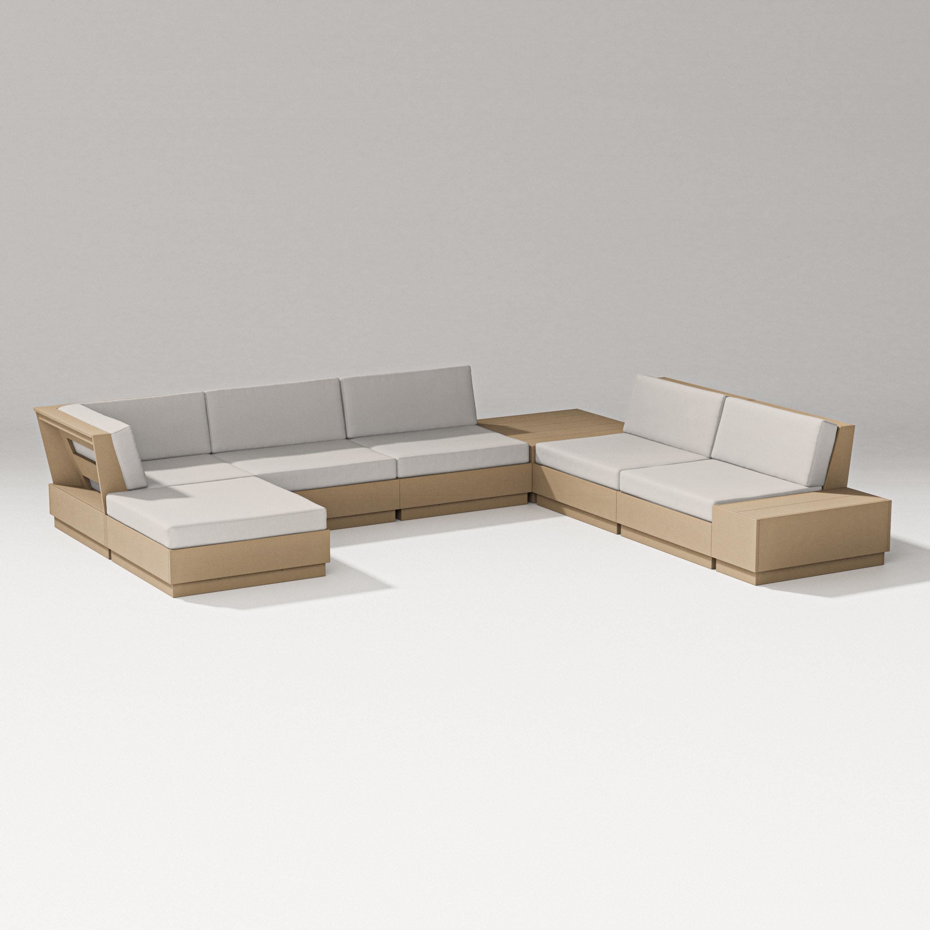 Elevate 8-Piece Corner Sectional in Vintage Sahara / Cast Ash