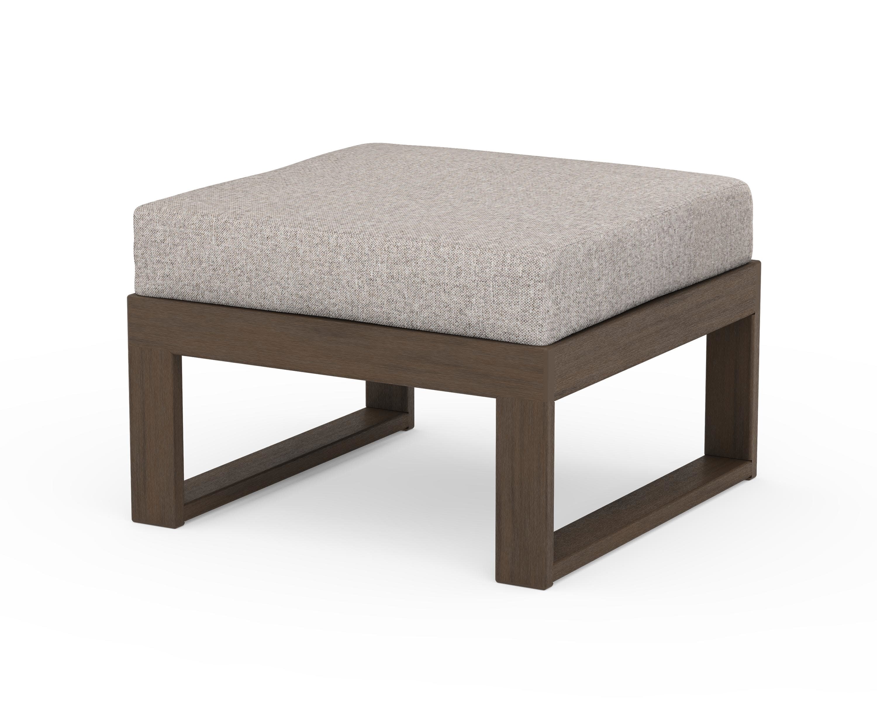 Modular Ottoman - Modern in Kona / Weathered Tweed