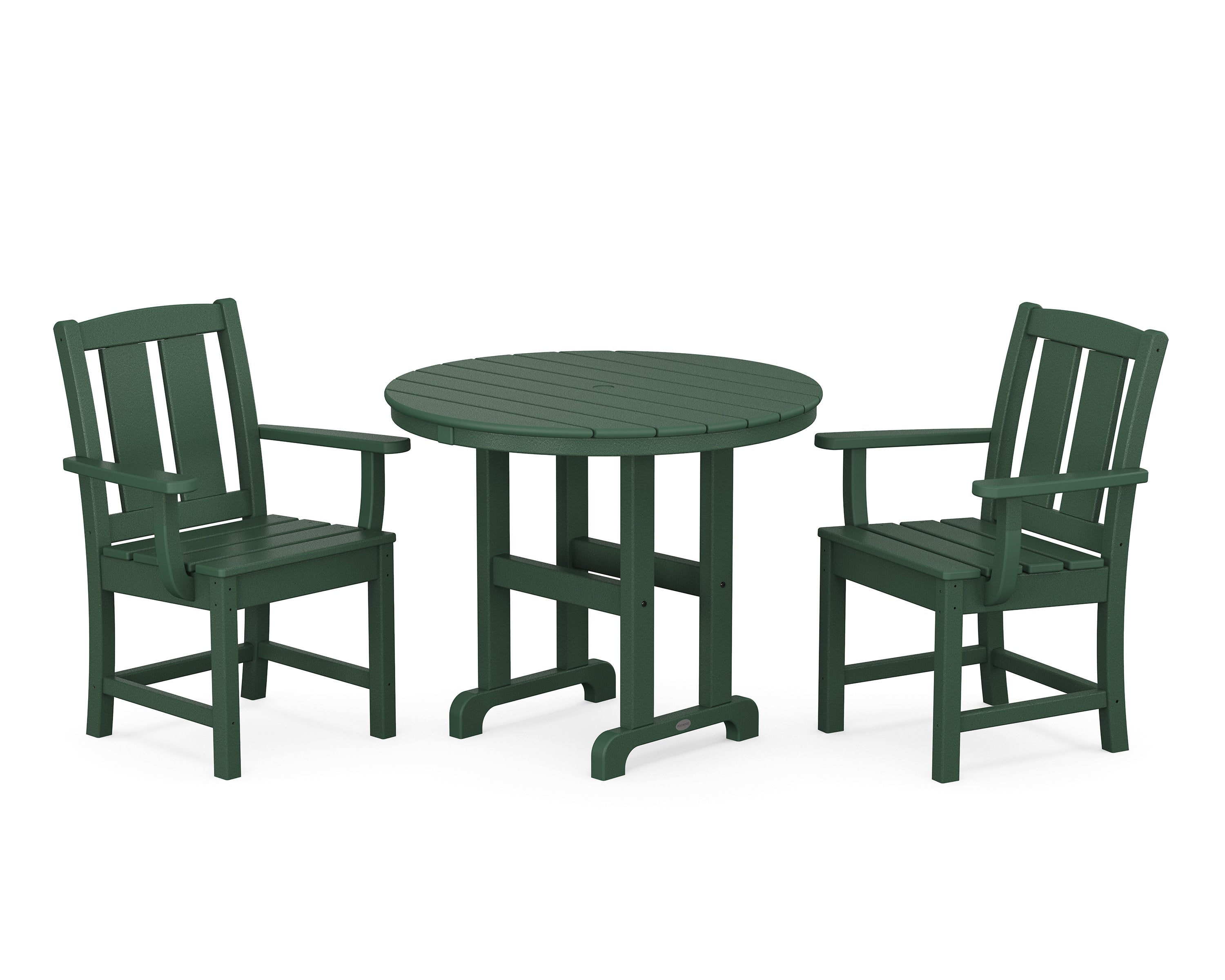 Mission 3-Piece Farmhouse Dining Set in Green