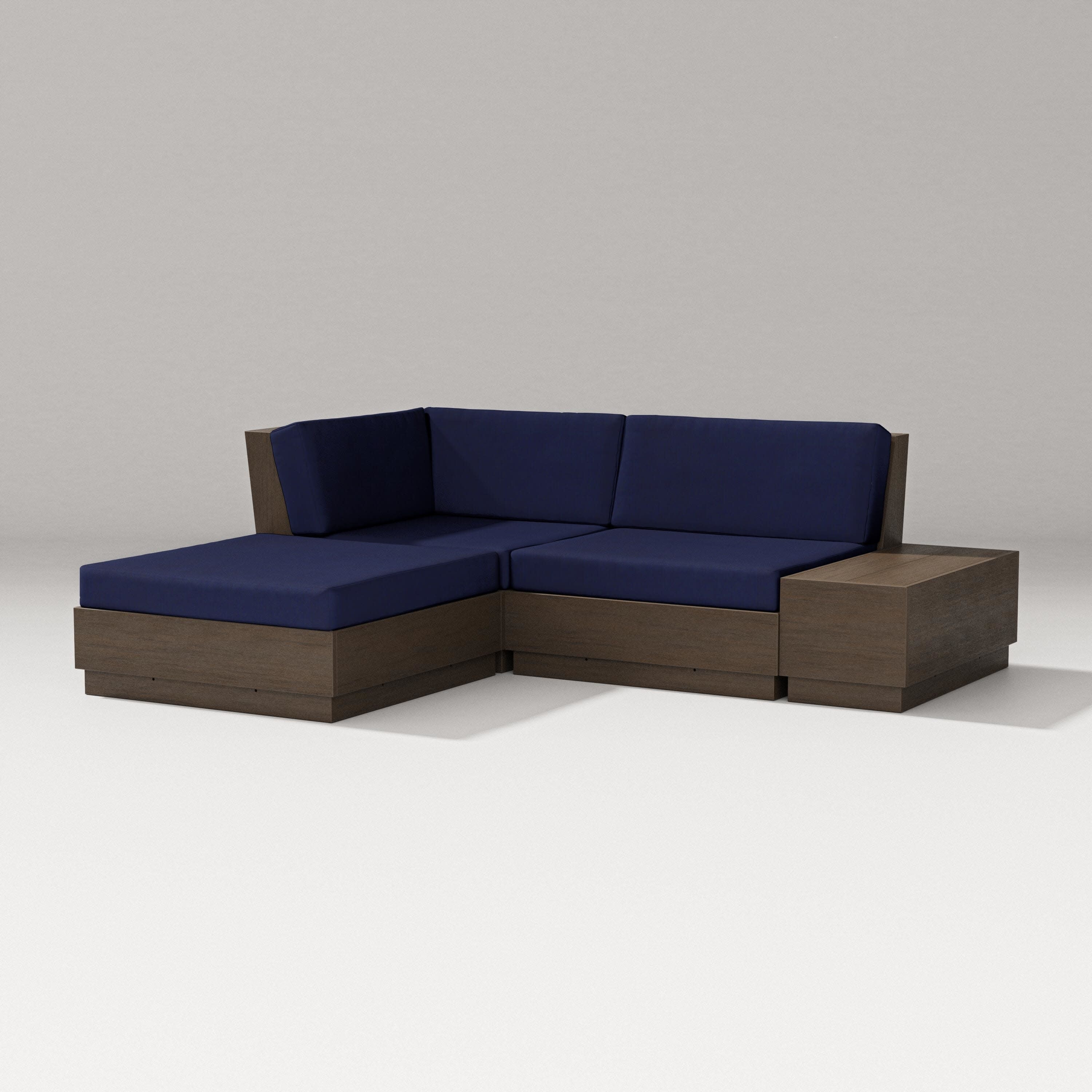 Elevate Loveseat Sectional with Chaise in Kona / Navy