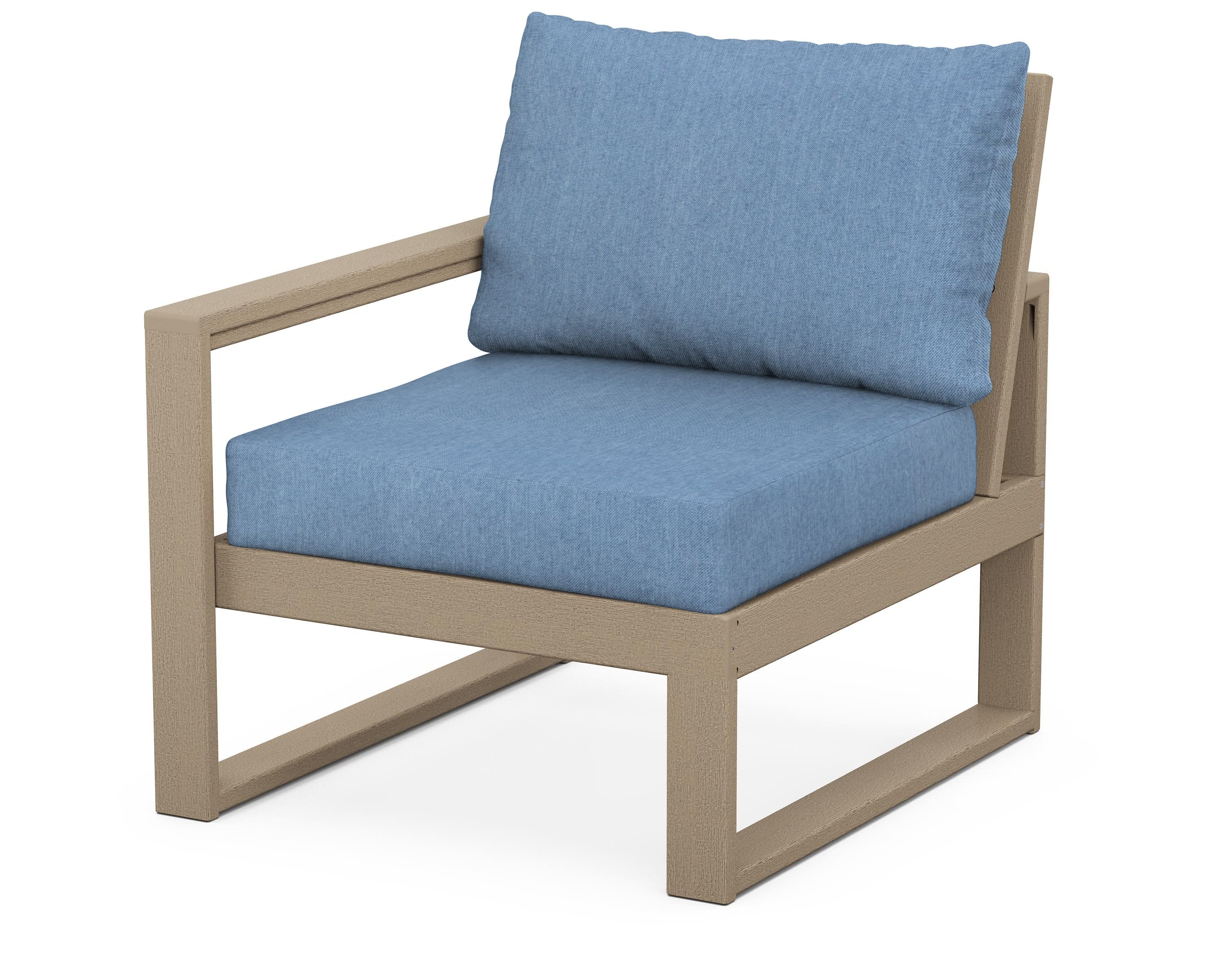 EDGE Modular Left Arm Chair in Vintage Sahara / Sky Blue