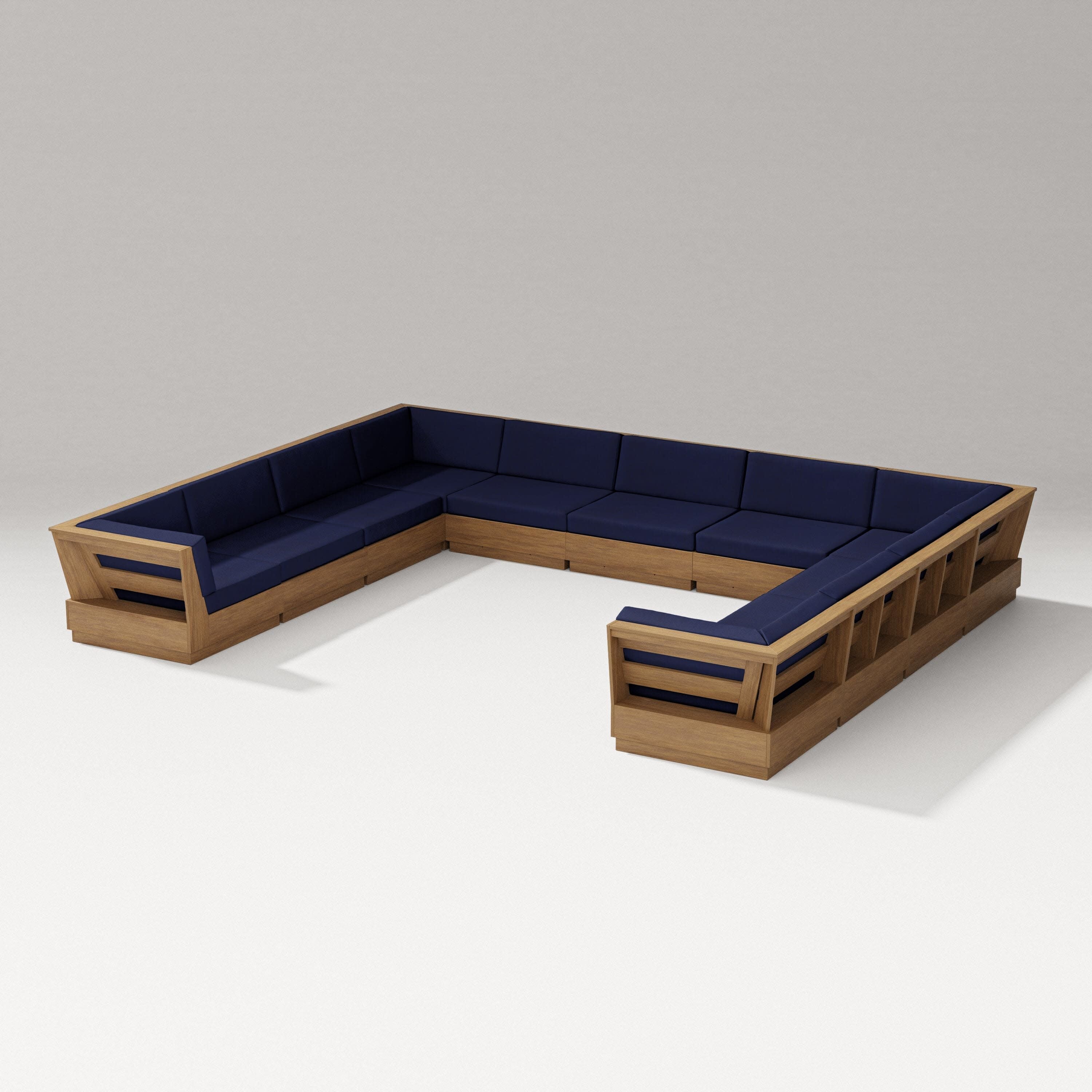 Elevate Large U-Shaped Sectional in Natural / Navy