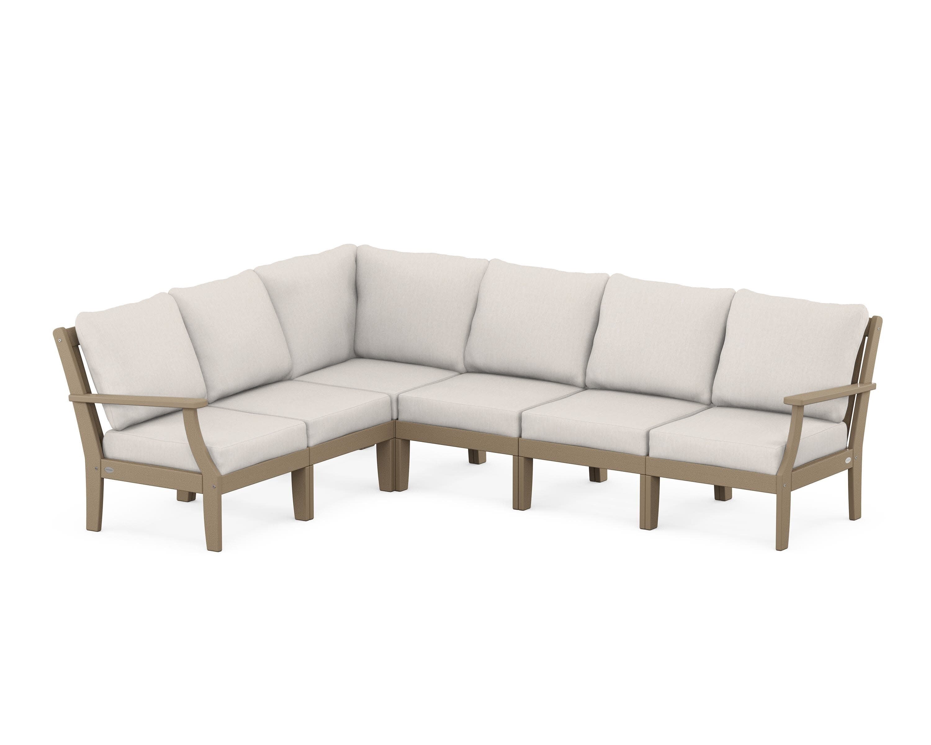 Braxton Modular 6-Piece Deep Seating Set in Vintage Sahara / Cast Ash