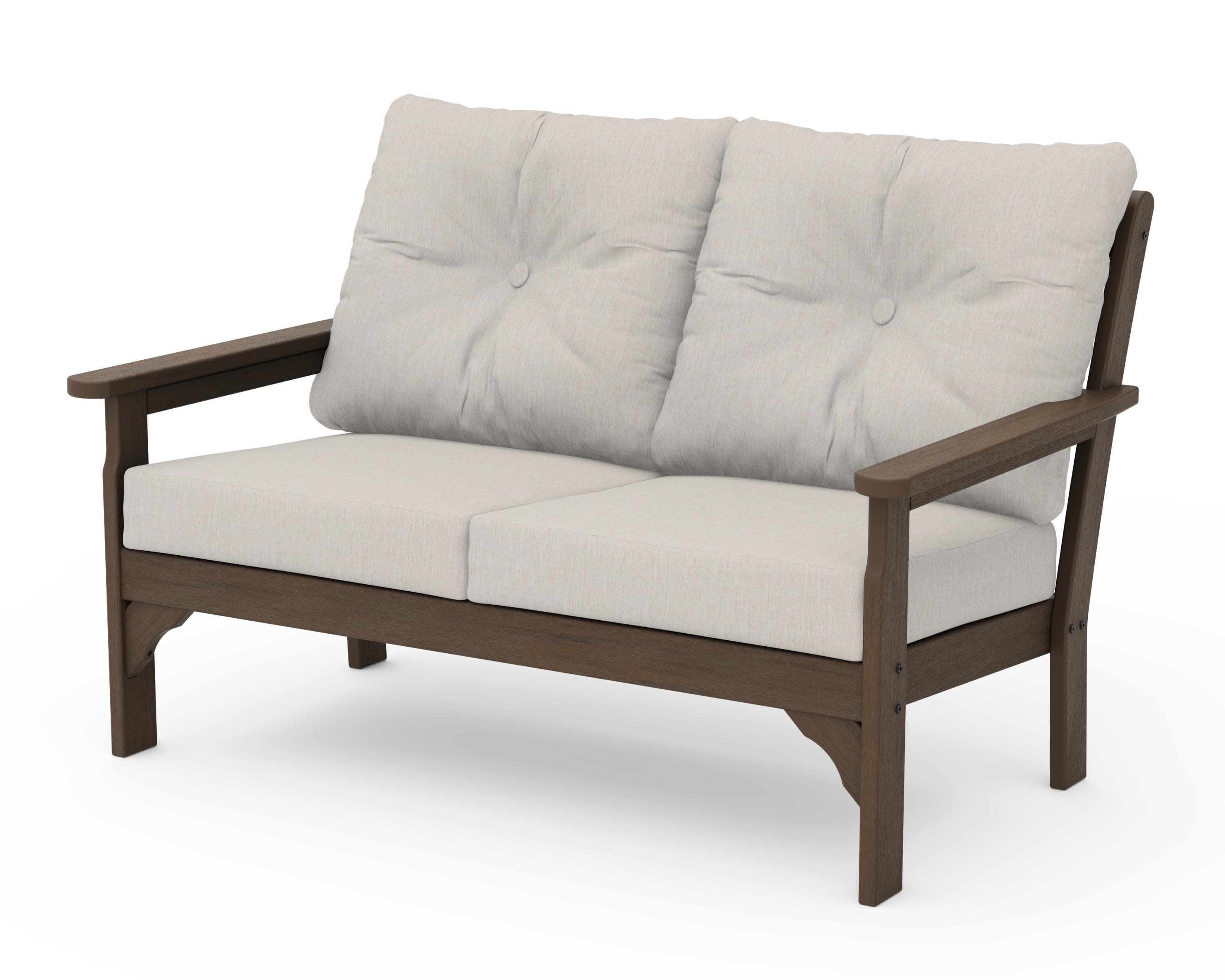 Vineyard Deep Seating Loveseat in Kona / Cast Ash