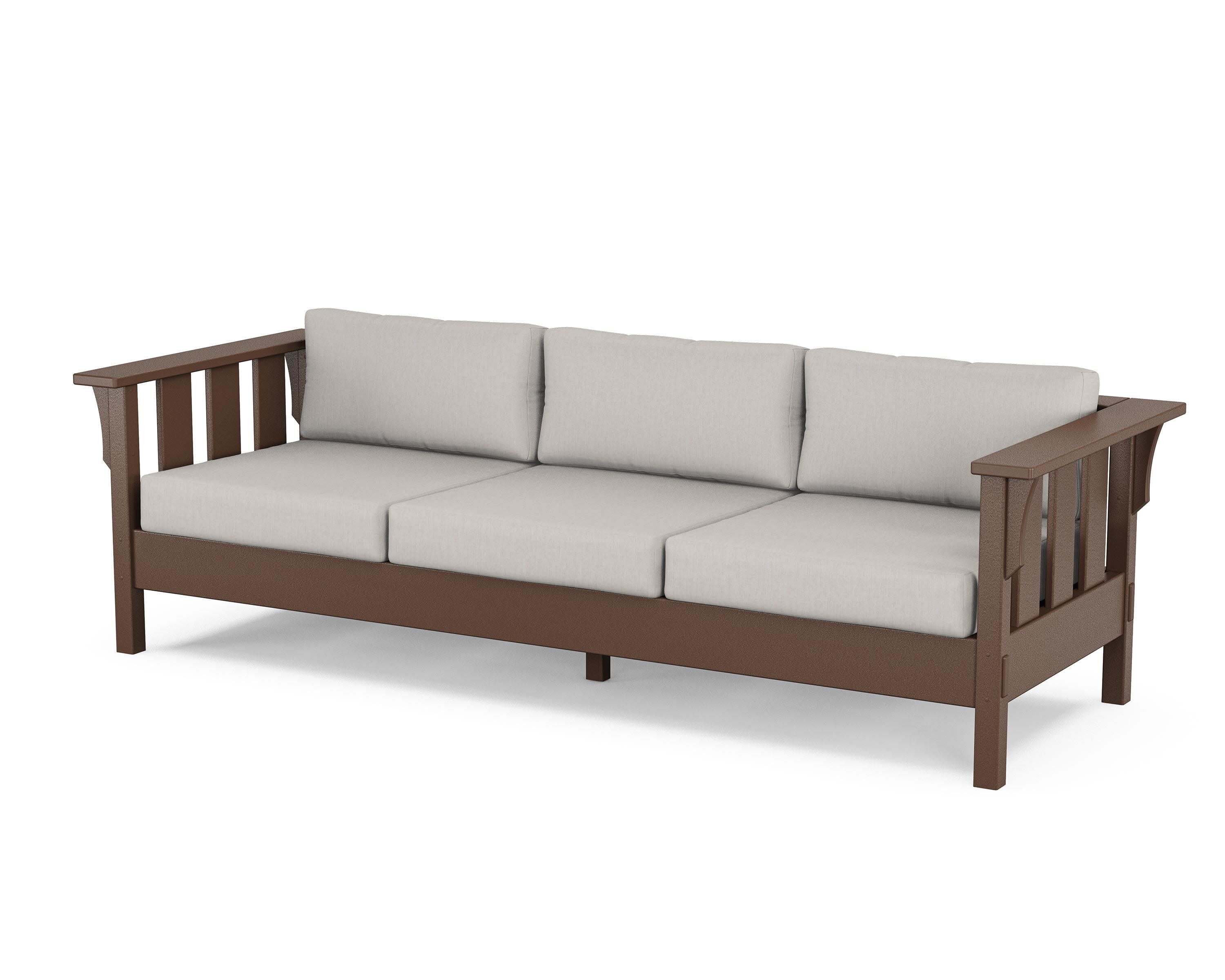 Acadia Deep Seating Sofa in Mahogany / Cast Ash
