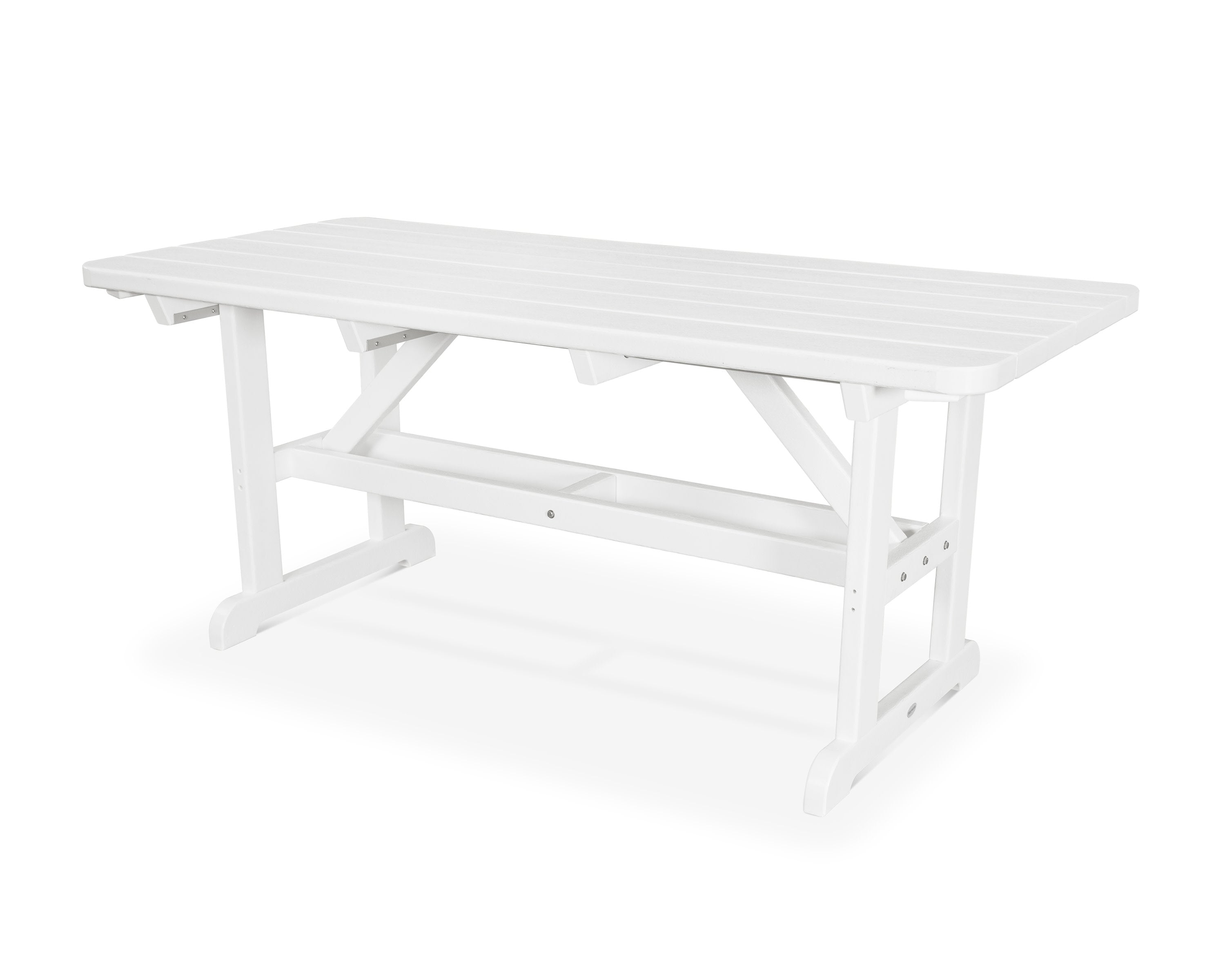 Park 33" x 70" Harvester Picnic Table in White