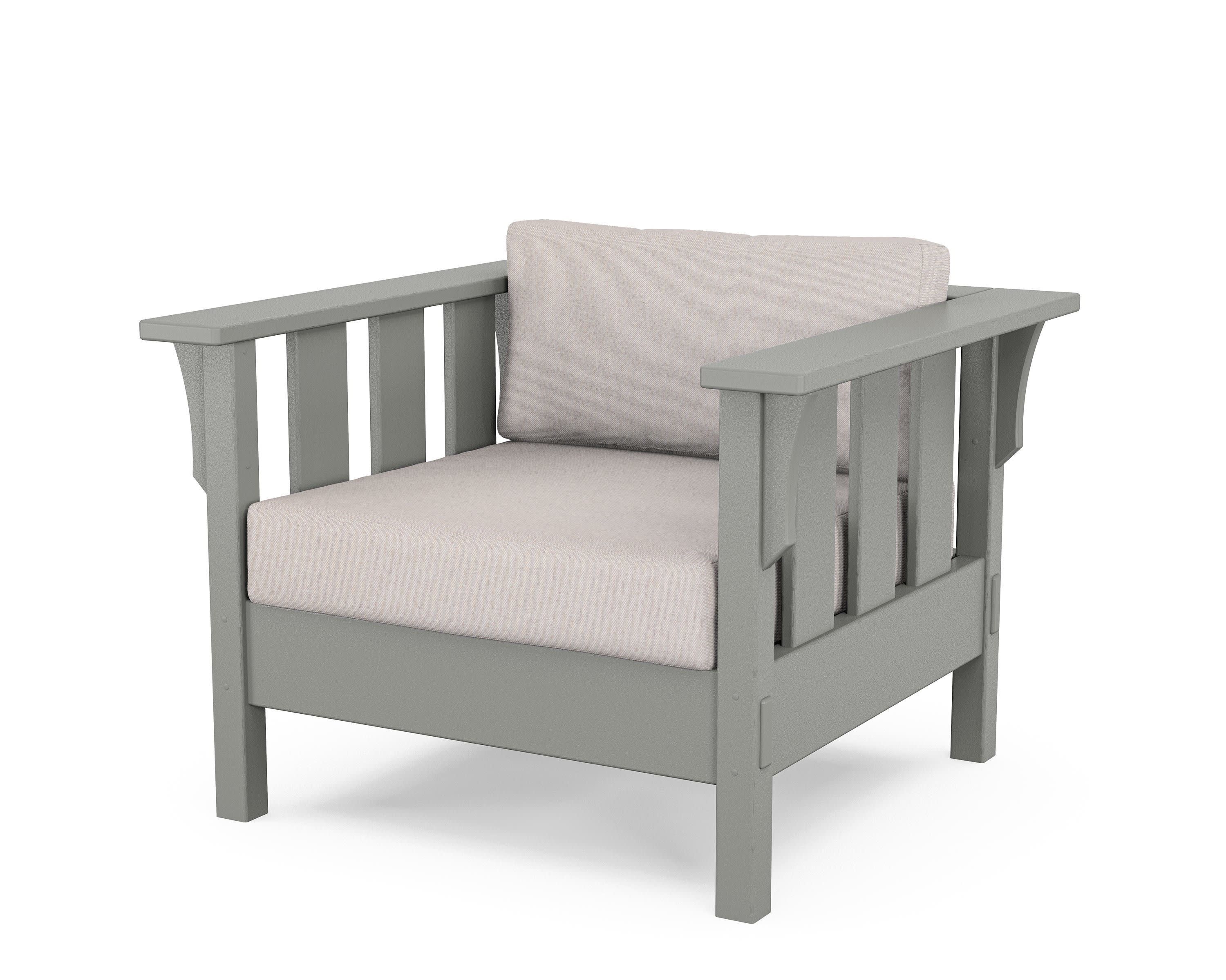 Acadia Deep Seating Chair in Slate Grey / Dune Burlap