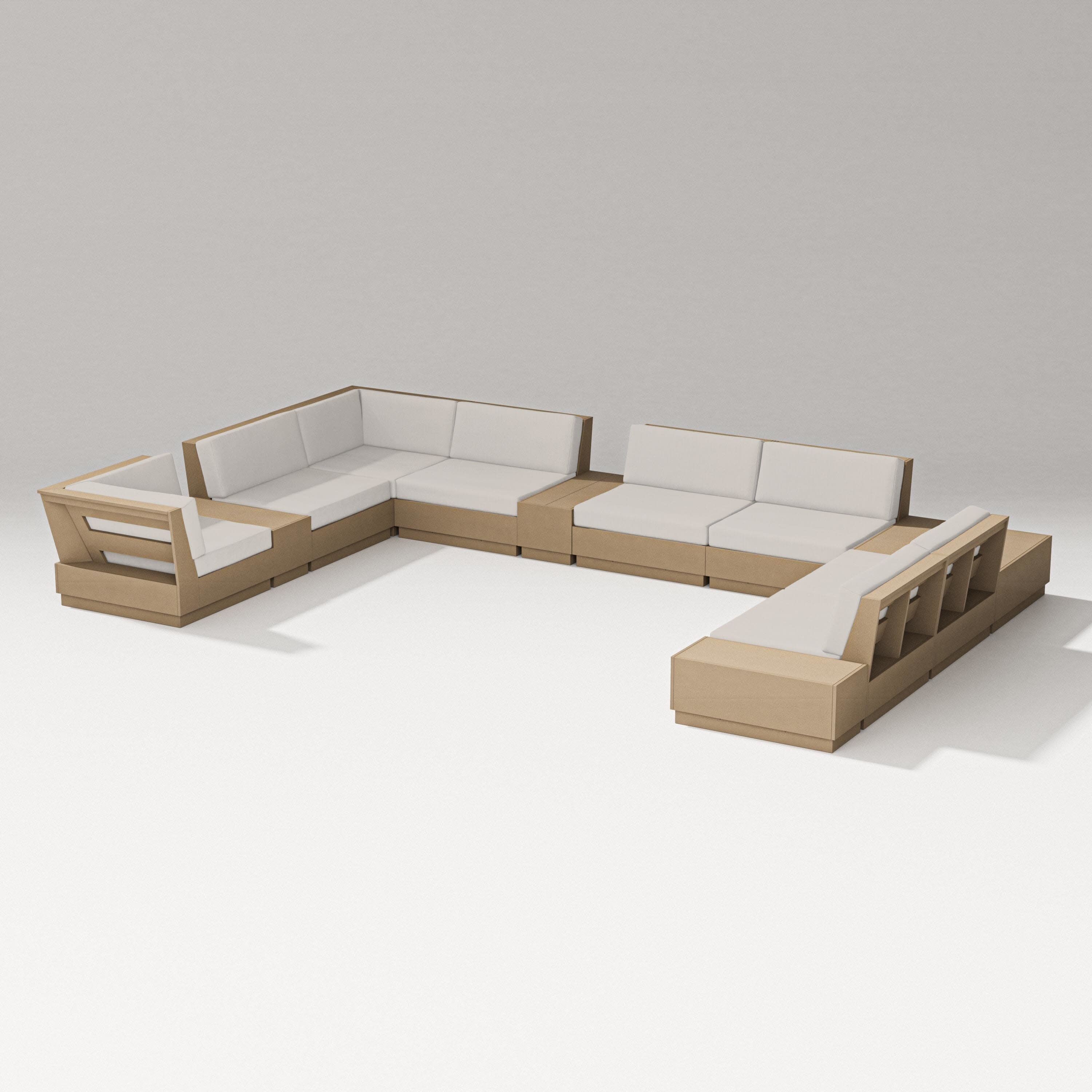 Elevate 12-Piece Conversation Sectional Set in Vintage Sahara / Cast Ash
