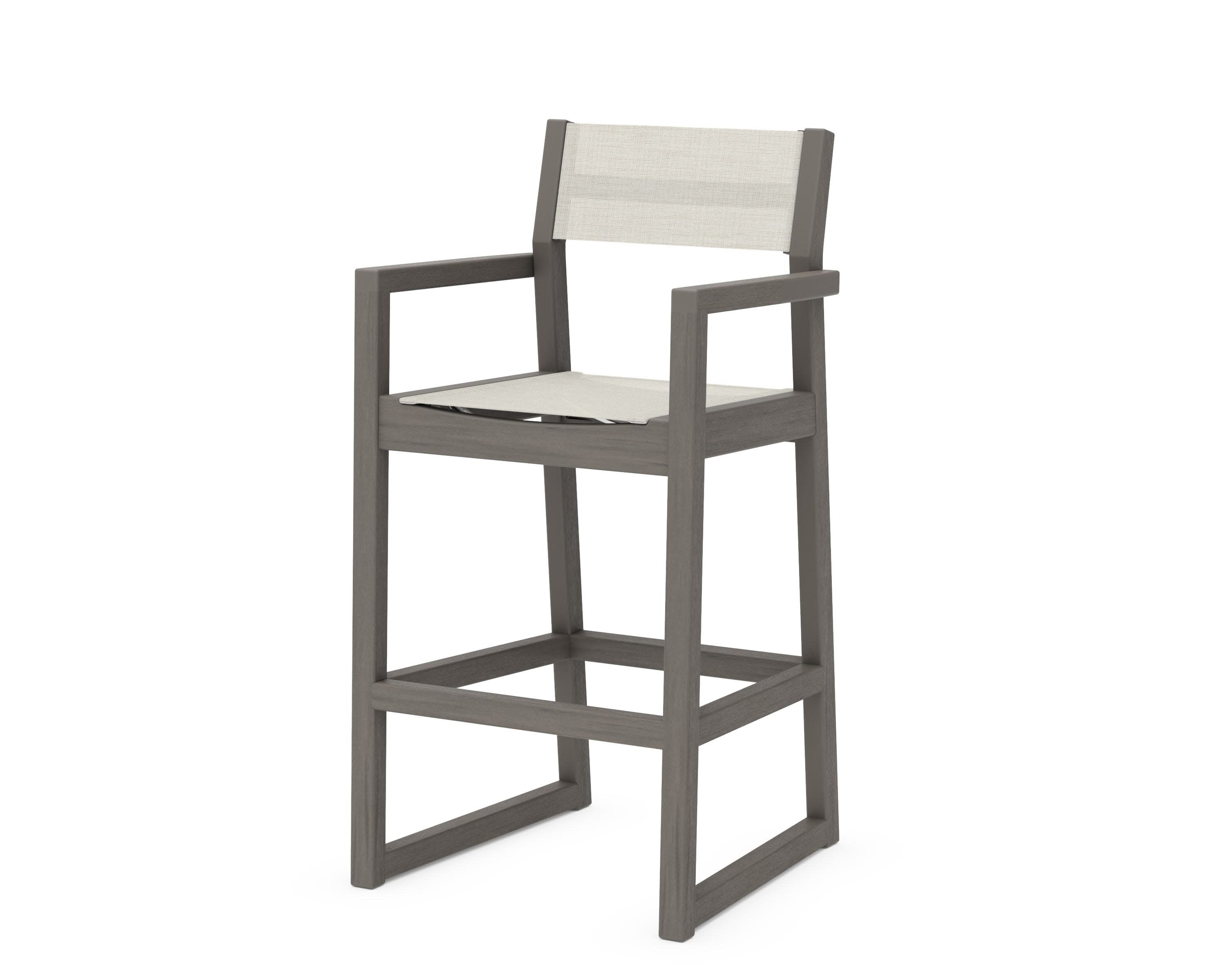 EDGE Sling Bar Arm Chair in Driftwood / Parchment Sling