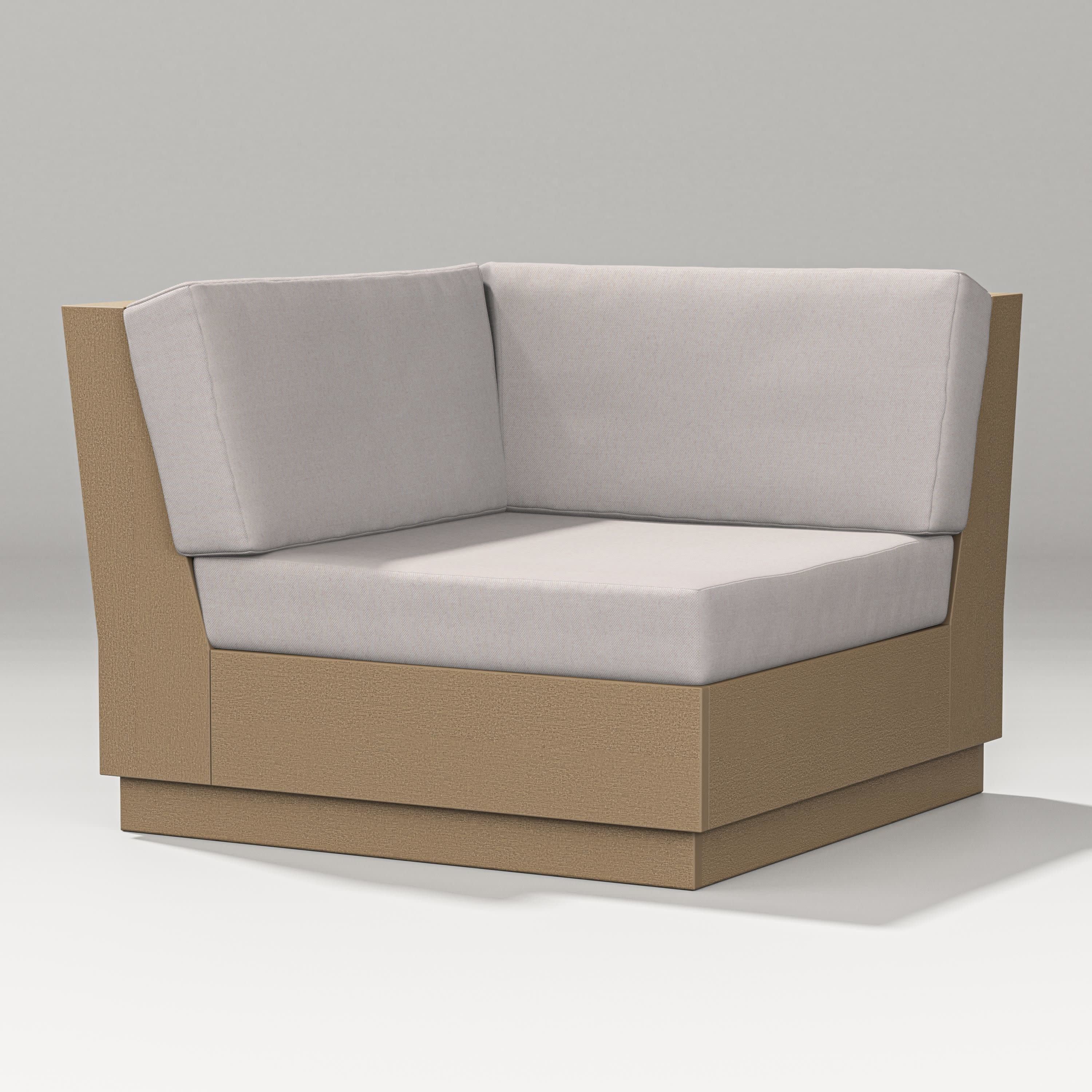 Elevate Modular Corner Chair in Vintage Sahara / Dune Burlap