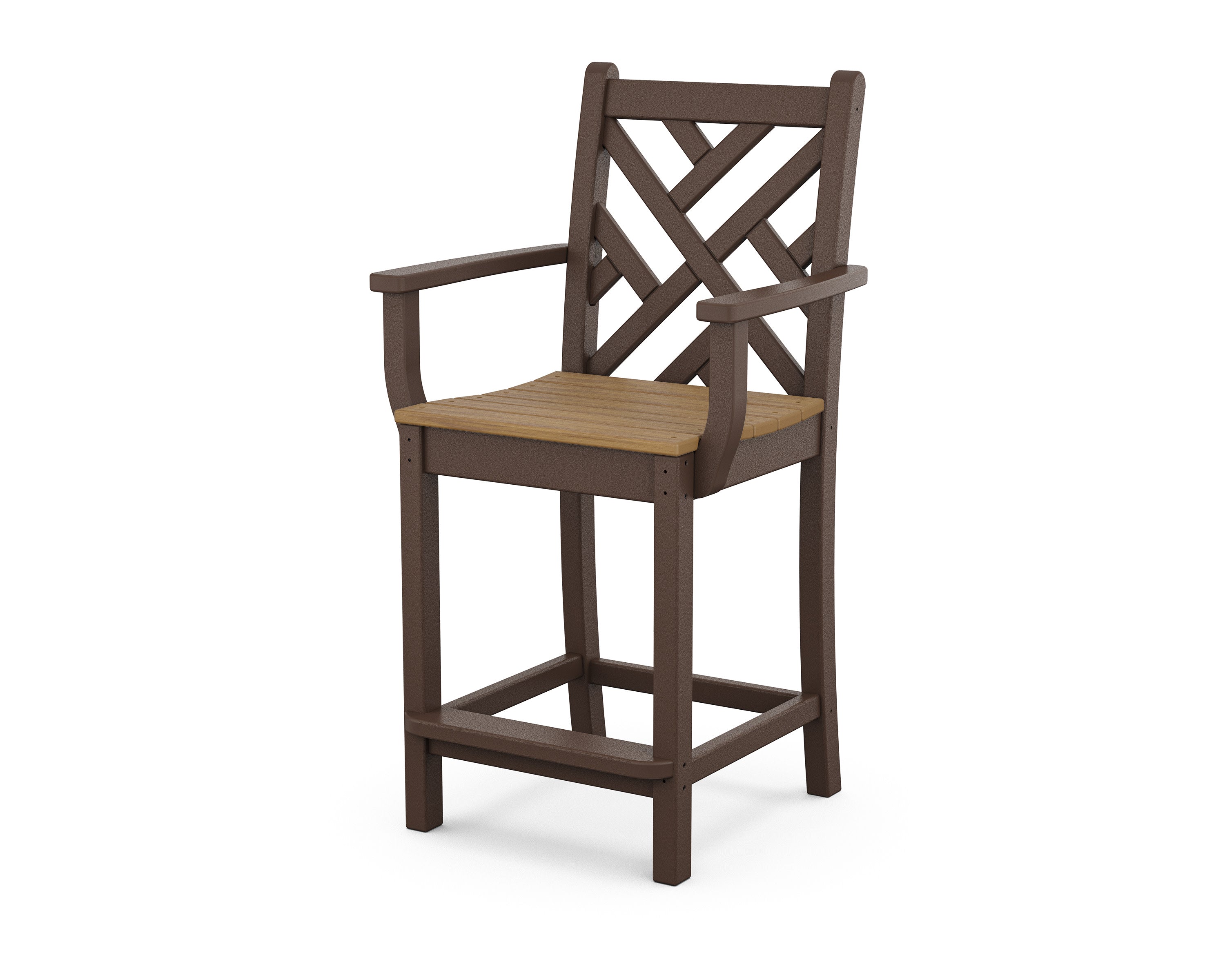 Chippendale Counter Arm Chair in Mahogany / Natural