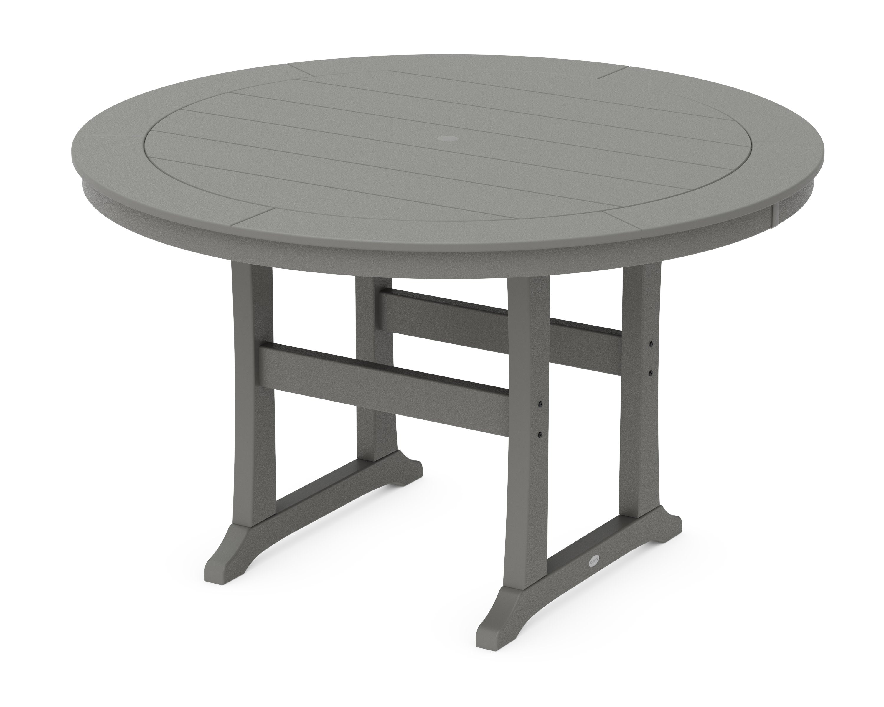 Nautical Trestle 60" Round Counter Table in Slate Grey
