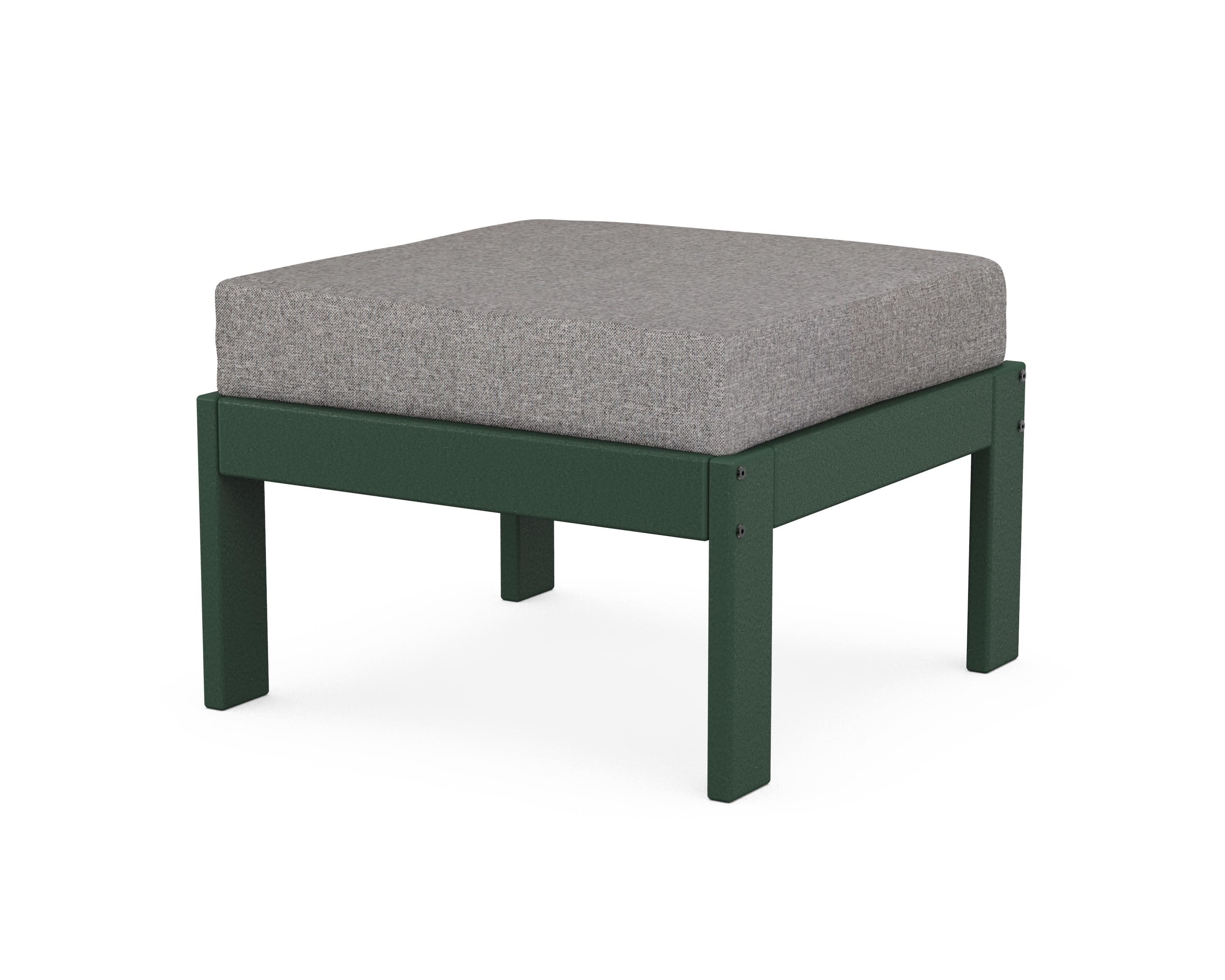 Vineyard Modular Ottoman in Green / Grey Mist
