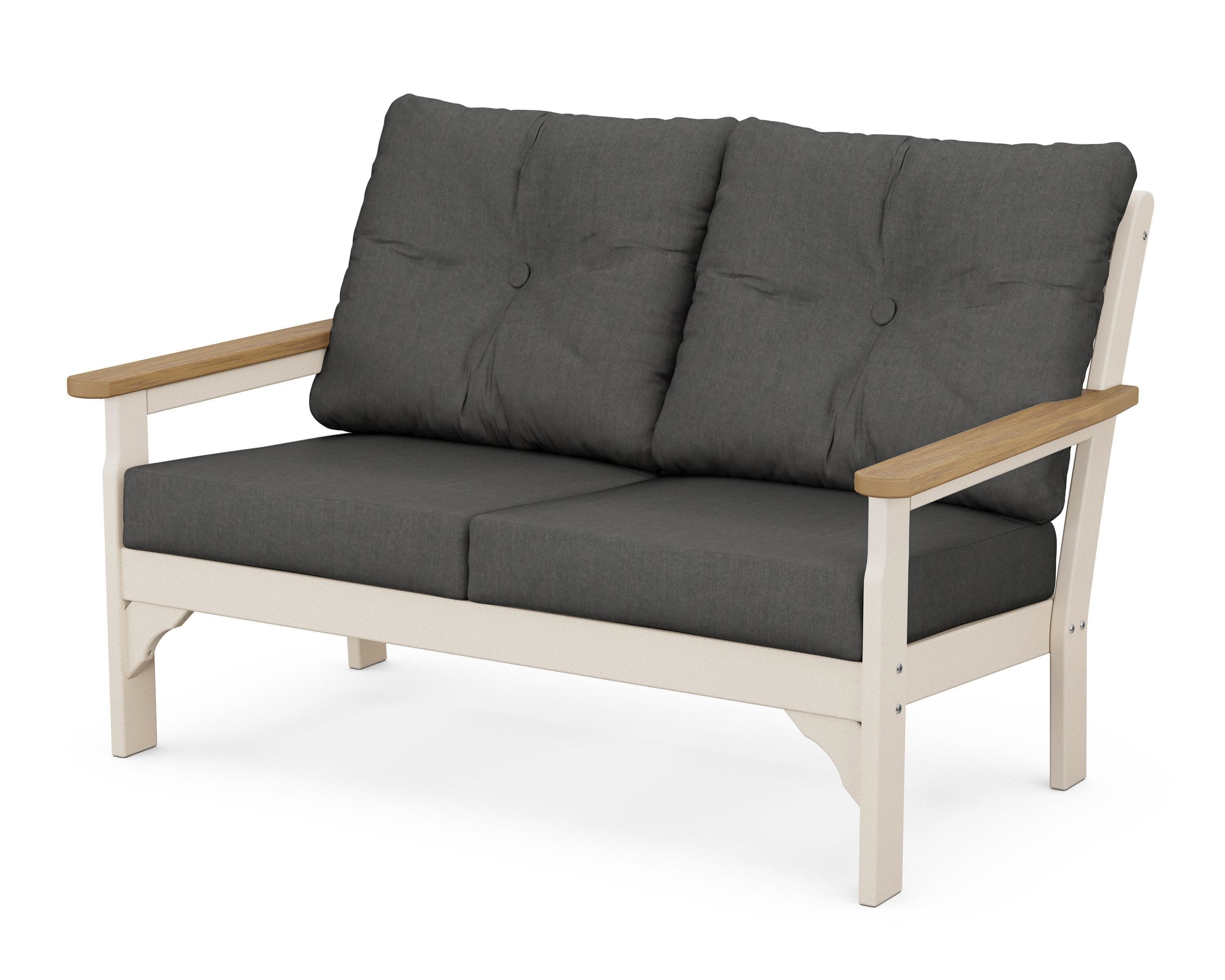 Vineyard Deep Seating Loveseat in Sand / Natural / Spectrum Carbon