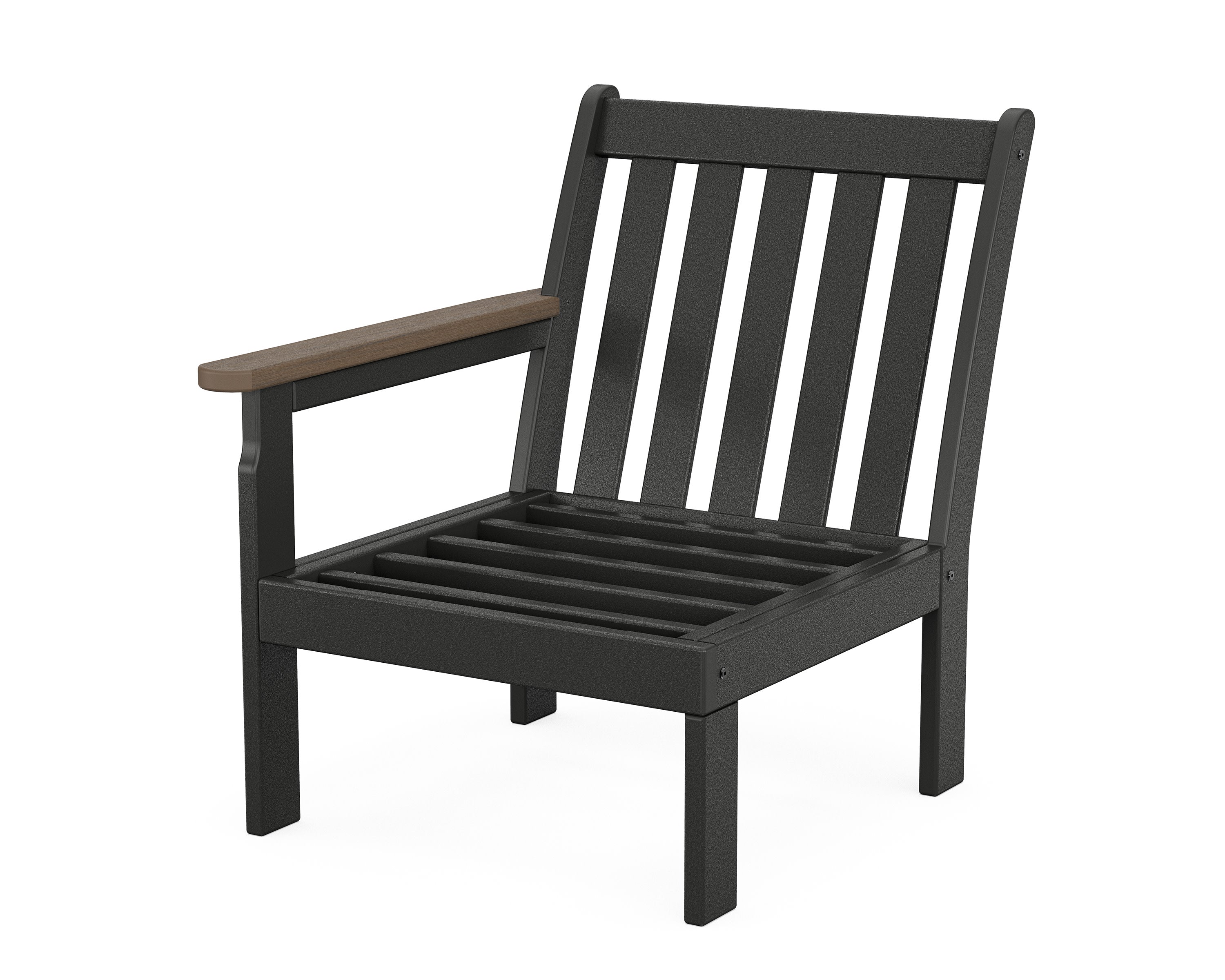 Vineyard Modular Left Arm Chair Frame in Black / Kona