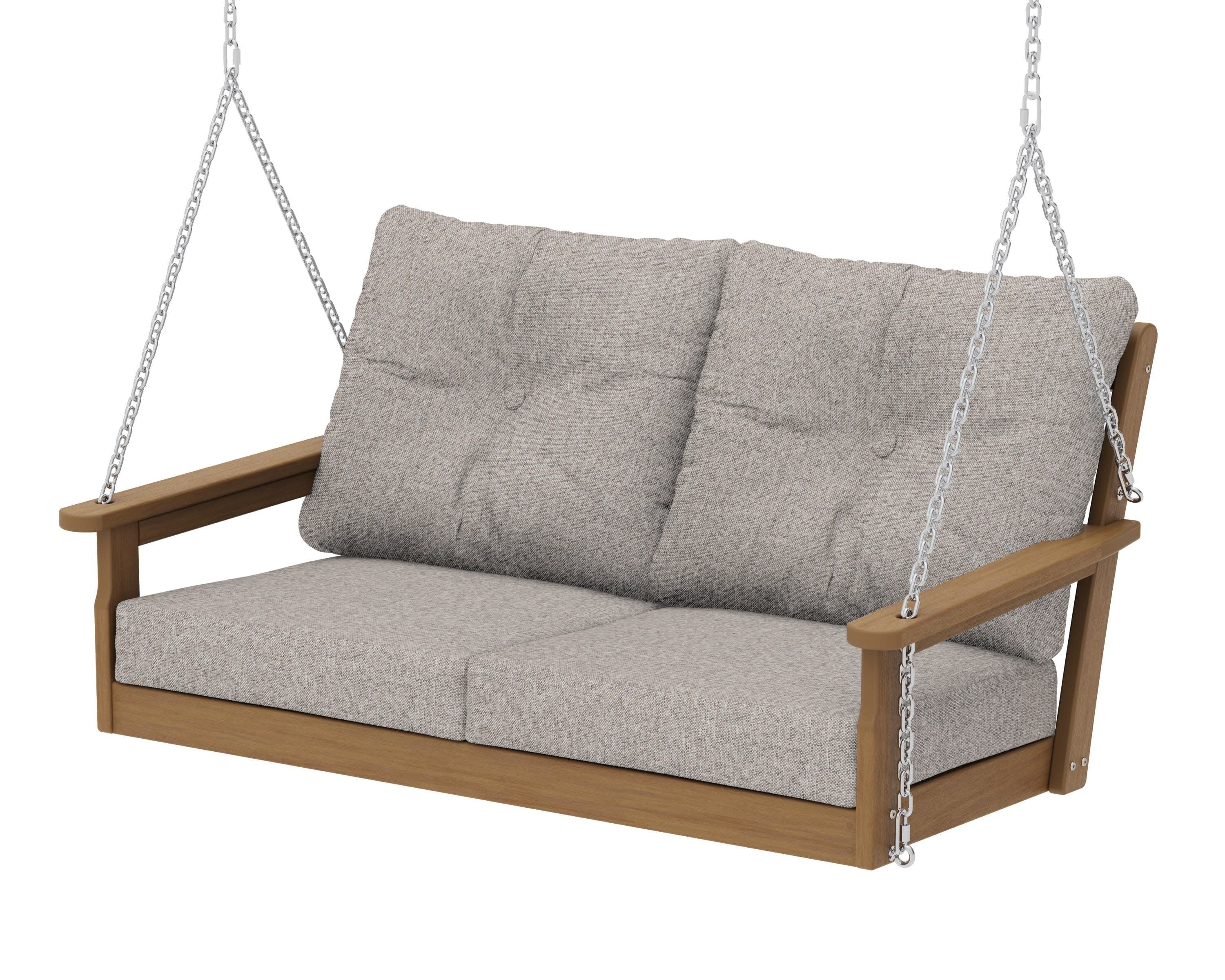 Vineyard Deep Seating Swing in Natural / Weathered Tweed