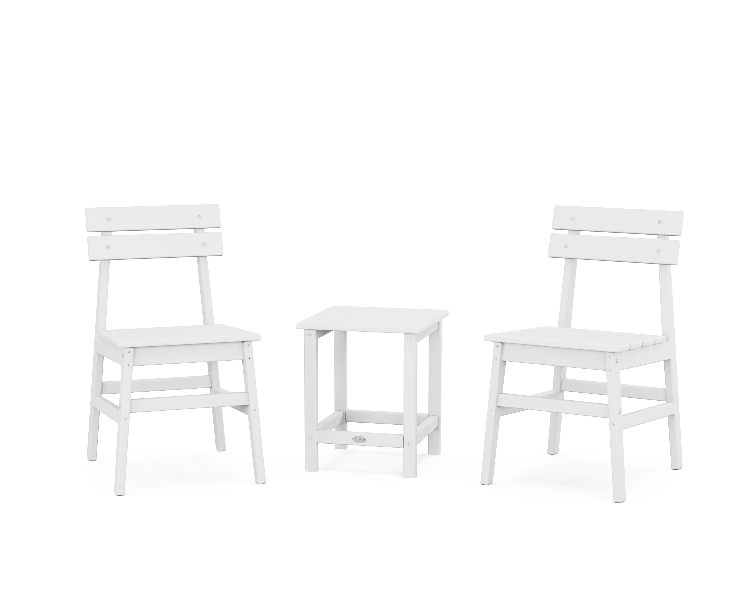 Modern Studio Plaza Chair 3-Piece Seating Set in White