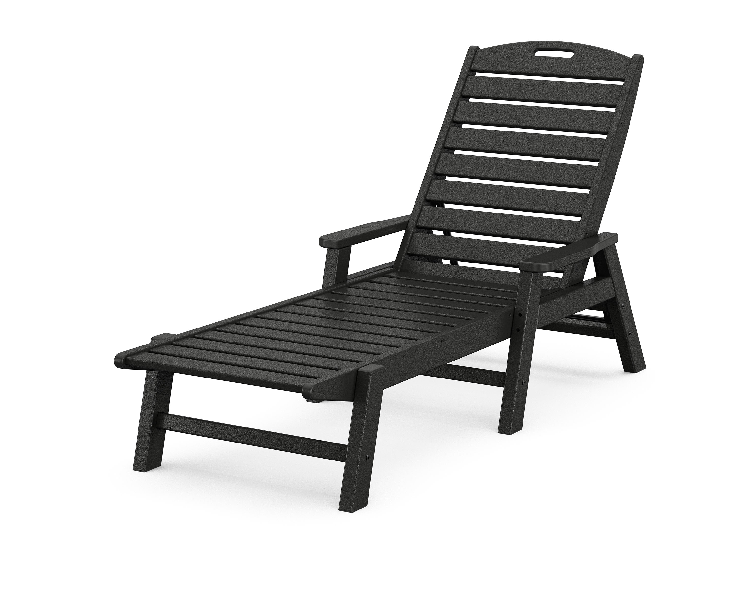 Nautical Chaise with Arms in Black