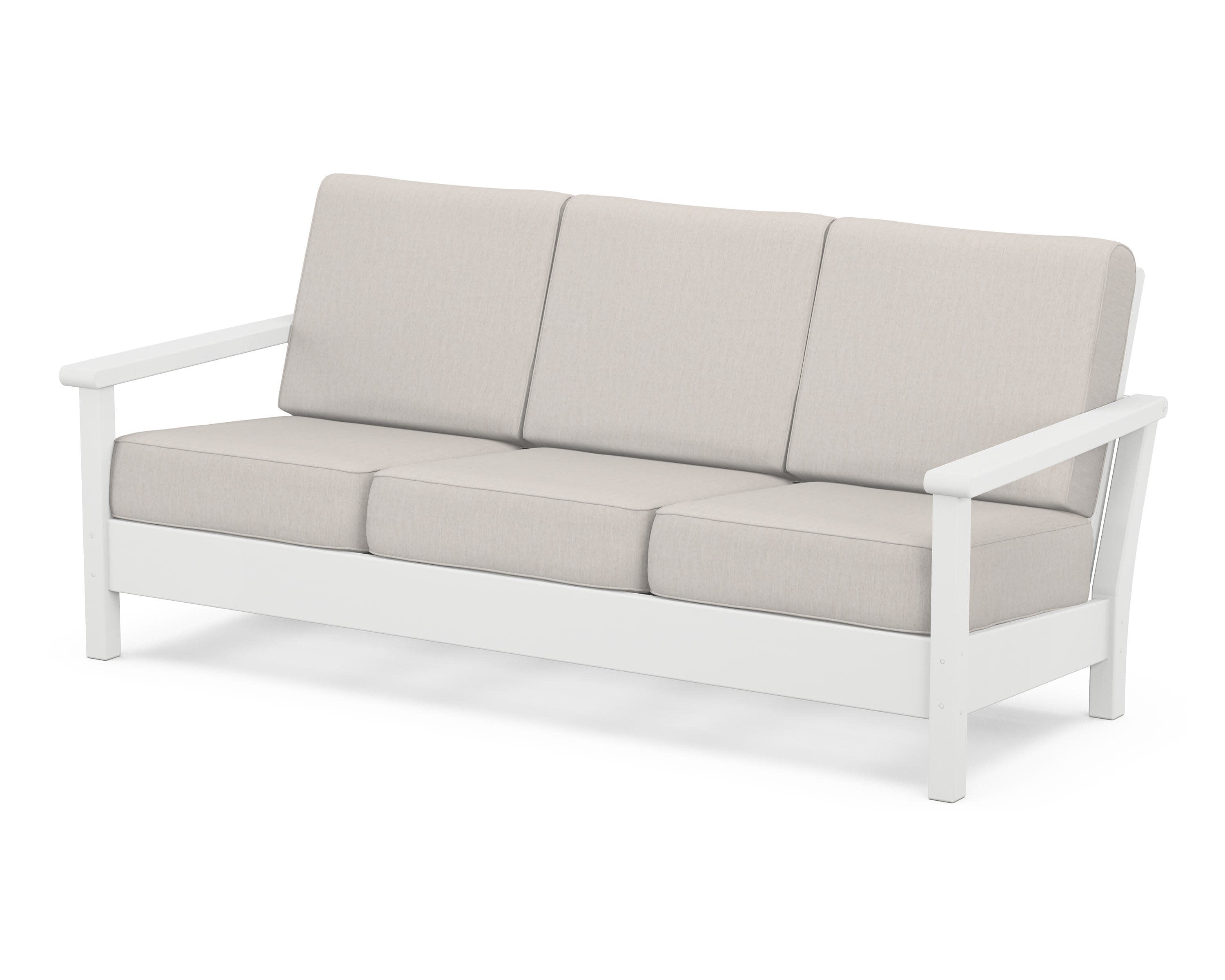 Harbour Deep Seating Sofa in White / Cast Ash