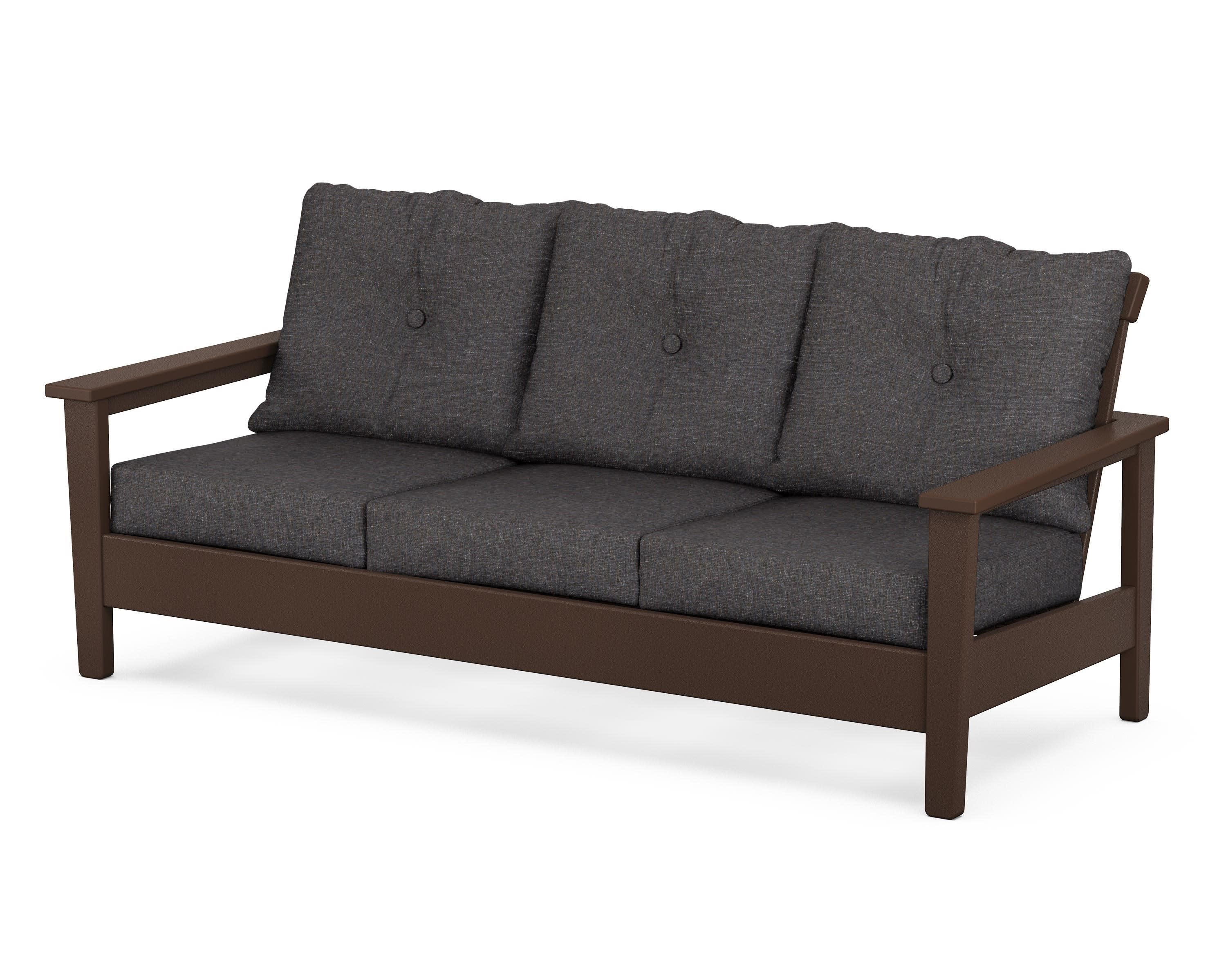 Prescott Deep Seating Sofa in Mahogany / Ash Charcoal