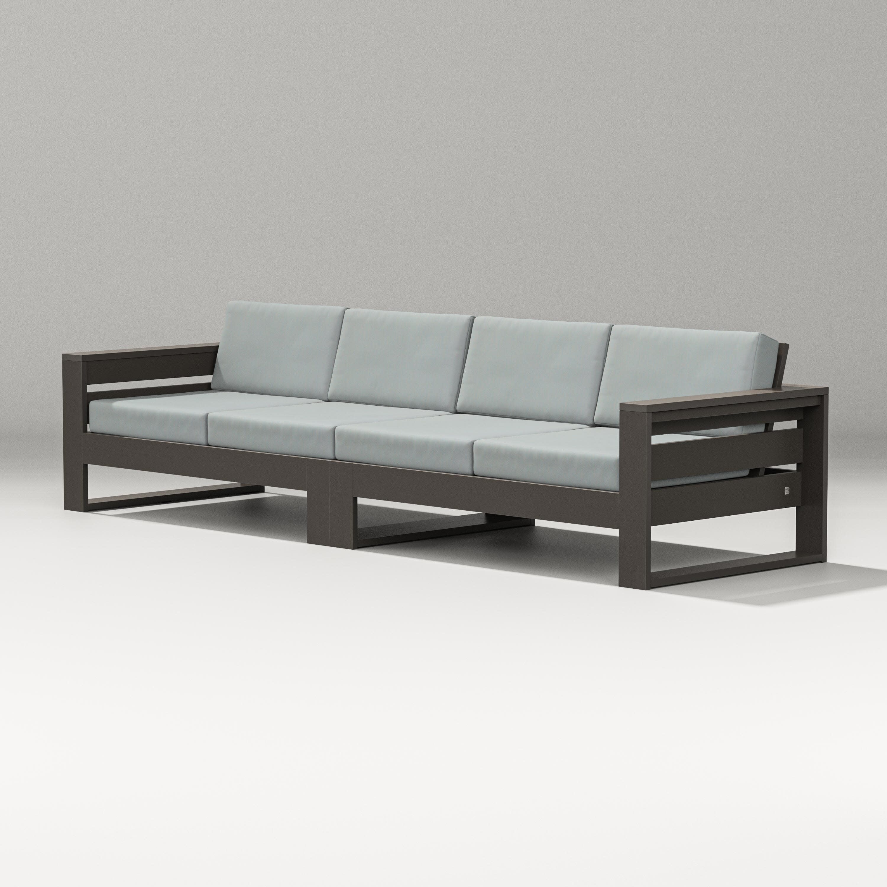 Latitude Straight Sectional in Vintage Coffee / Spa