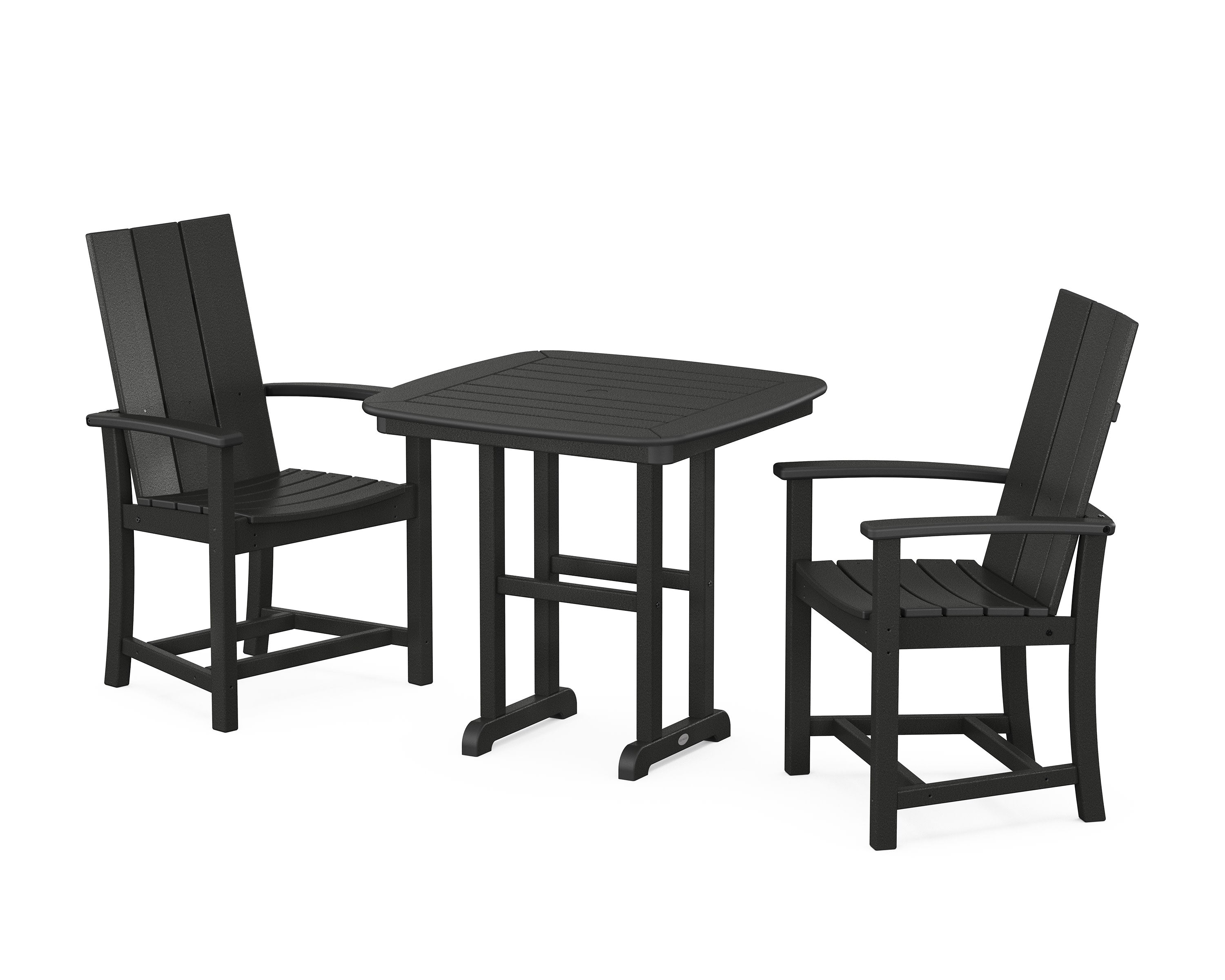 Modern Adirondack 3-Piece Dining Set in Black
