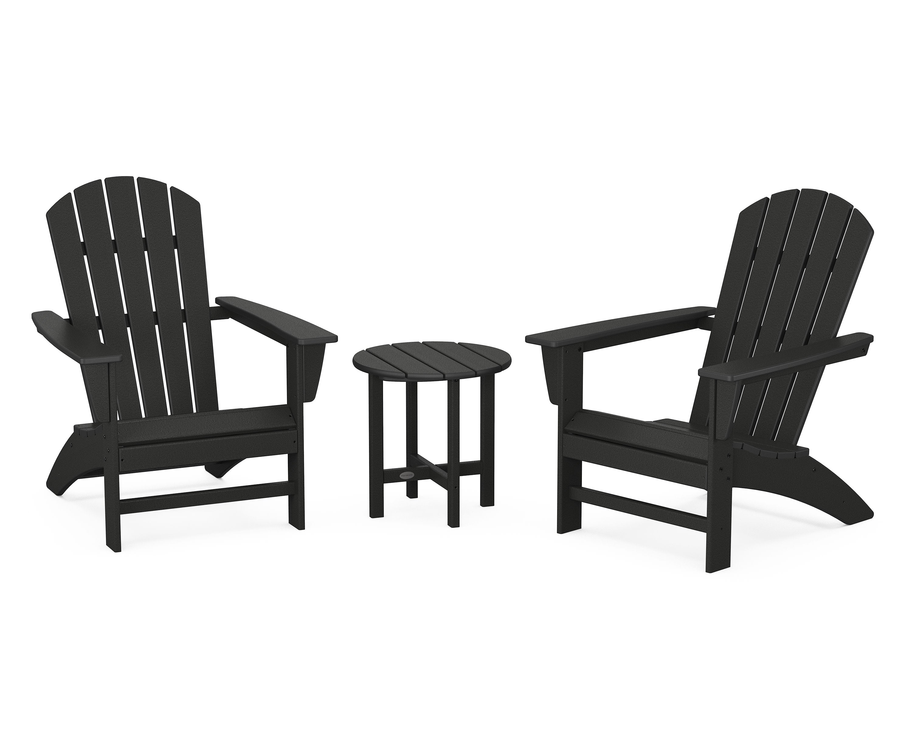 Nautical 3-Piece Adirondack Set in Black