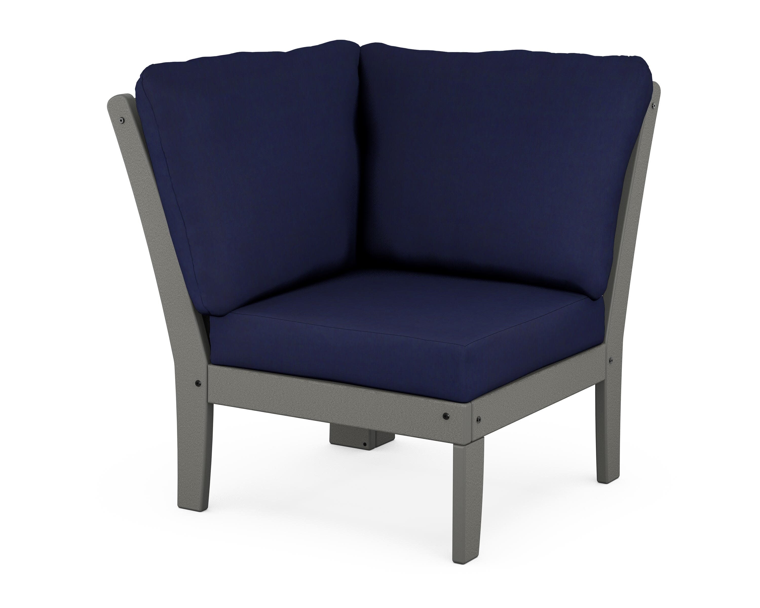 Braxton Modular Corner Chair in Slate Grey / Navy