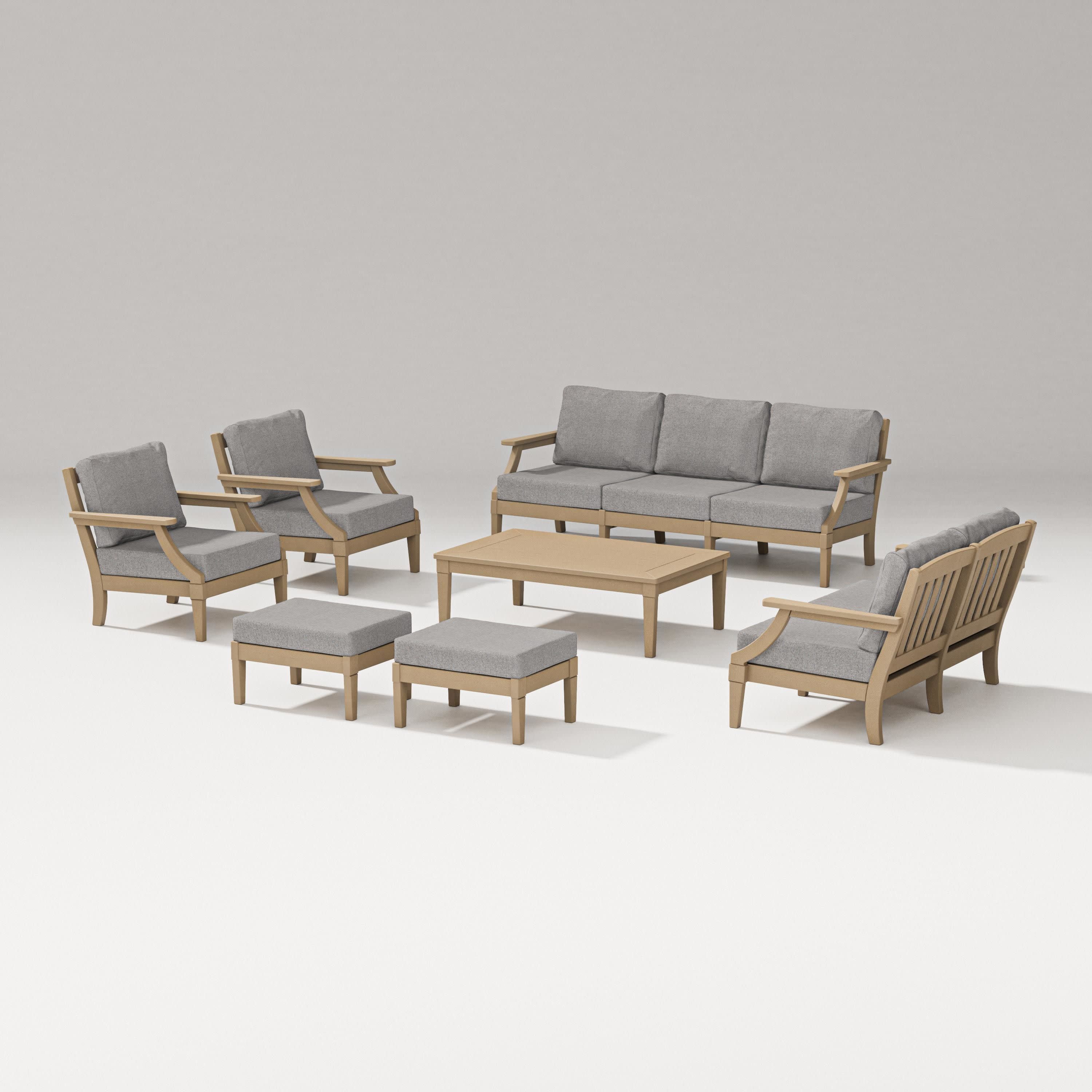 Estate 7-Piece Lounge Sofa Set in Vintage Sahara / Grey Mist