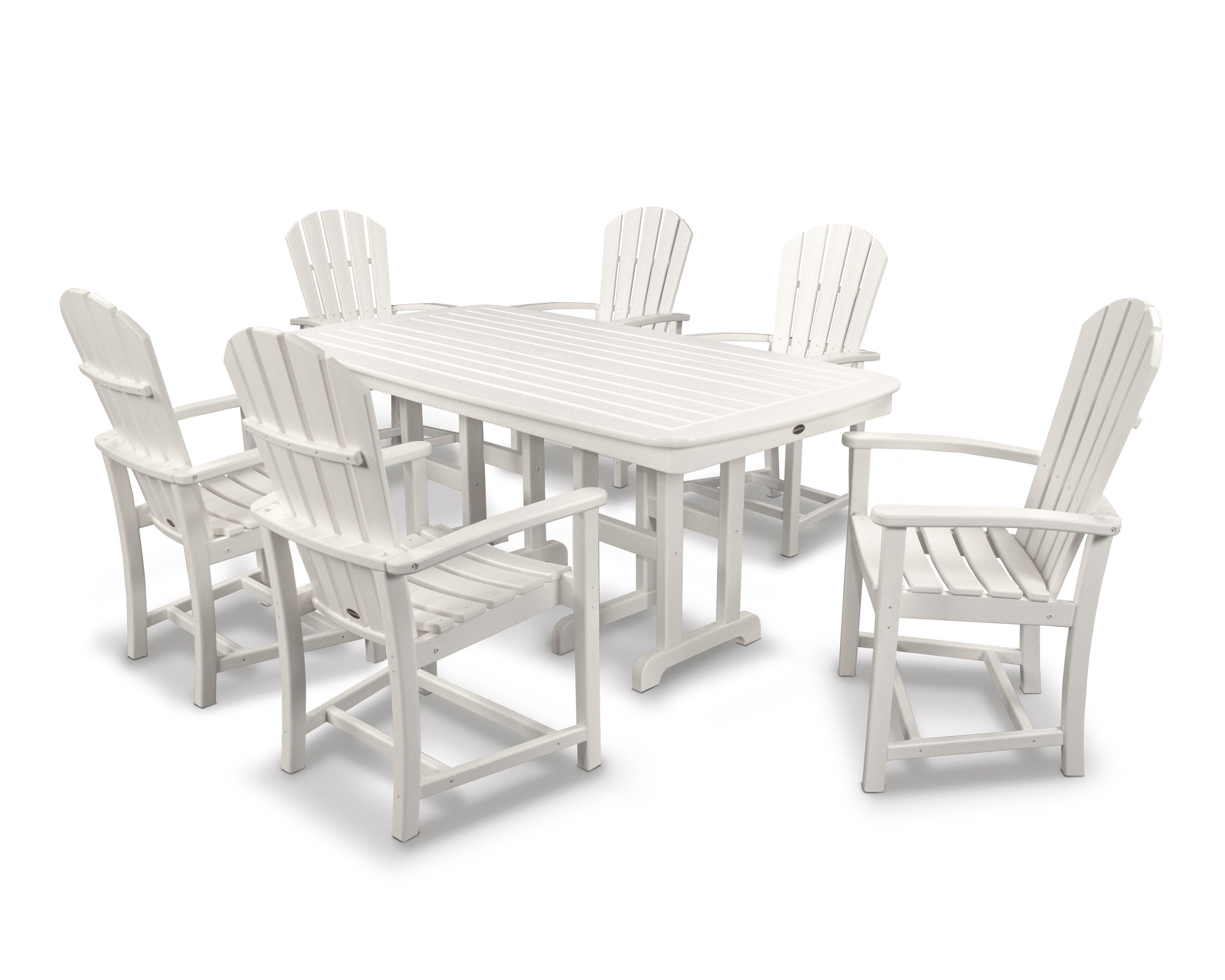 Palm Coast 7-Piece Dining Set in White