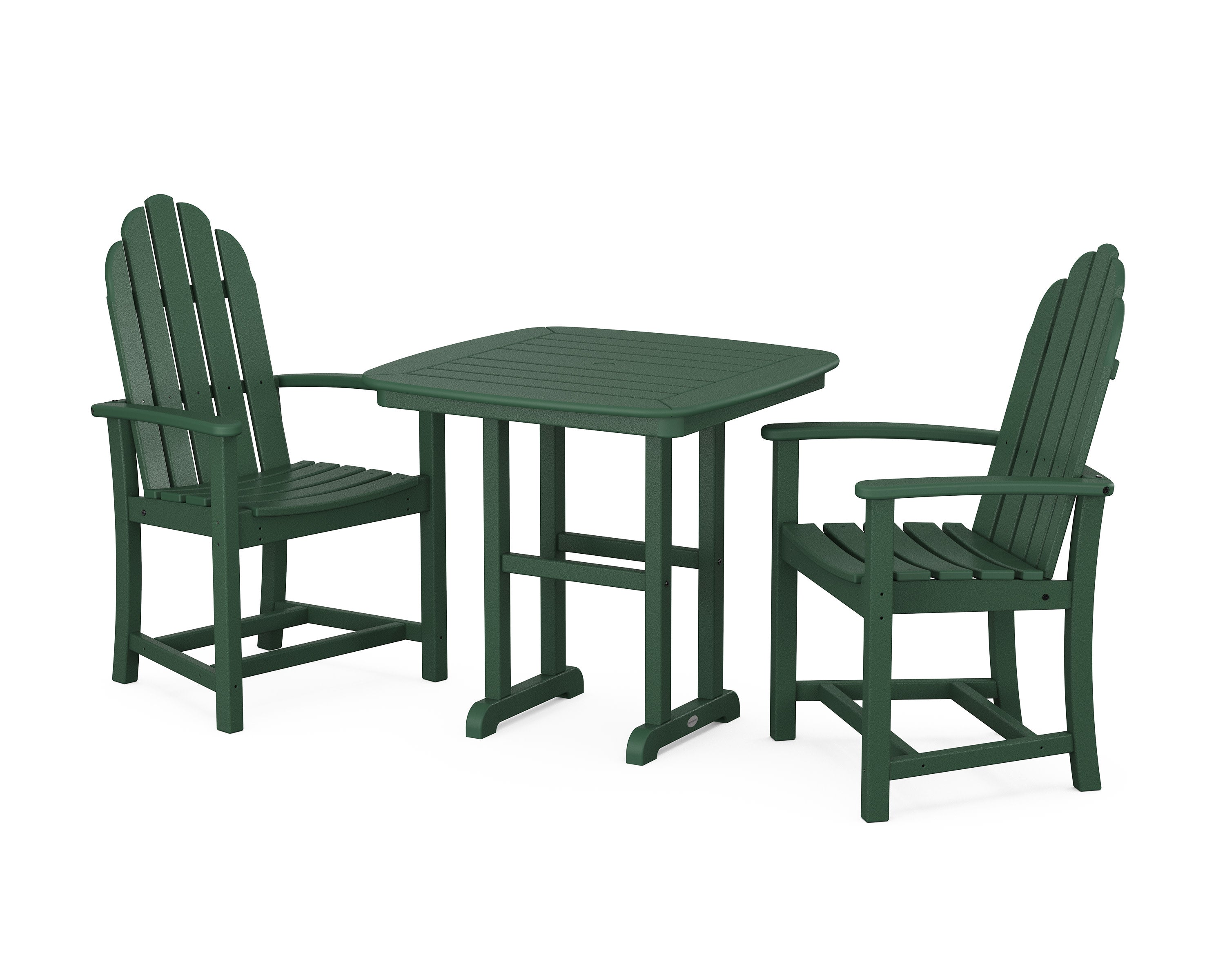 Classic Adirondack 3-Piece Dining Set in Green