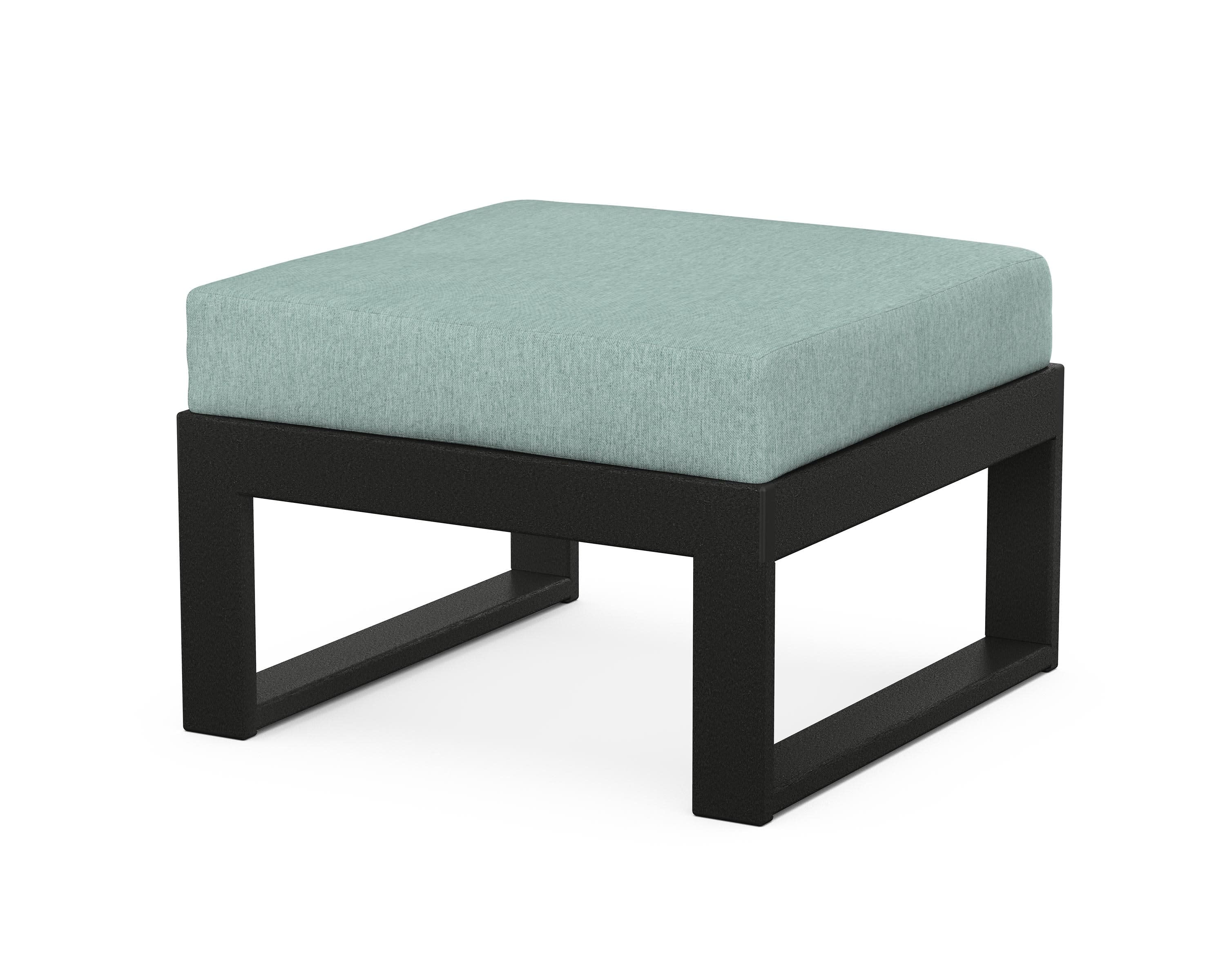 Modular Ottoman - Modern in Black / Glacier Spa