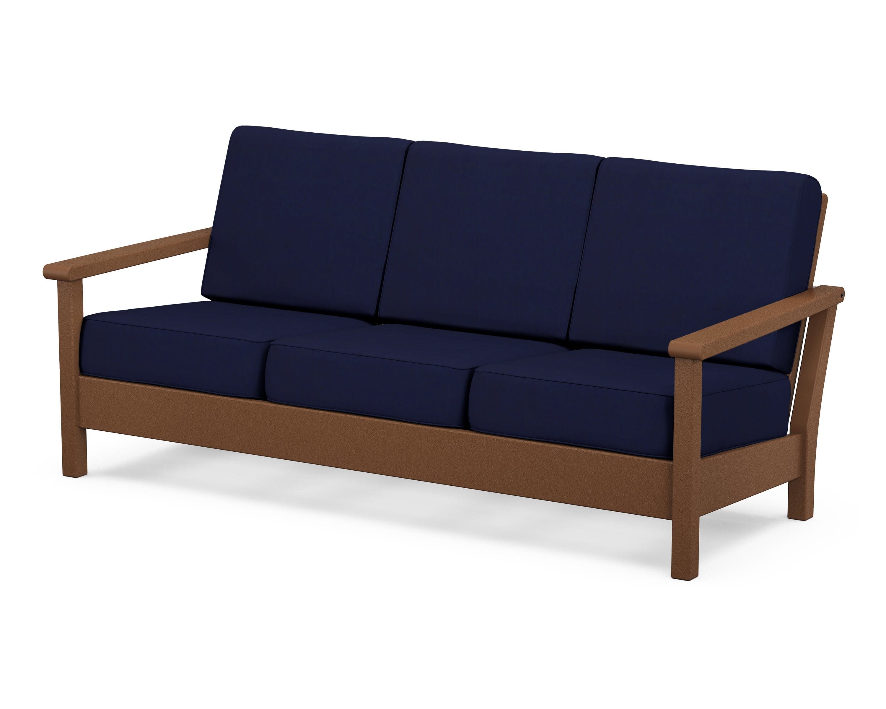 Harbour Deep Seating Sofa in Teak / Navy