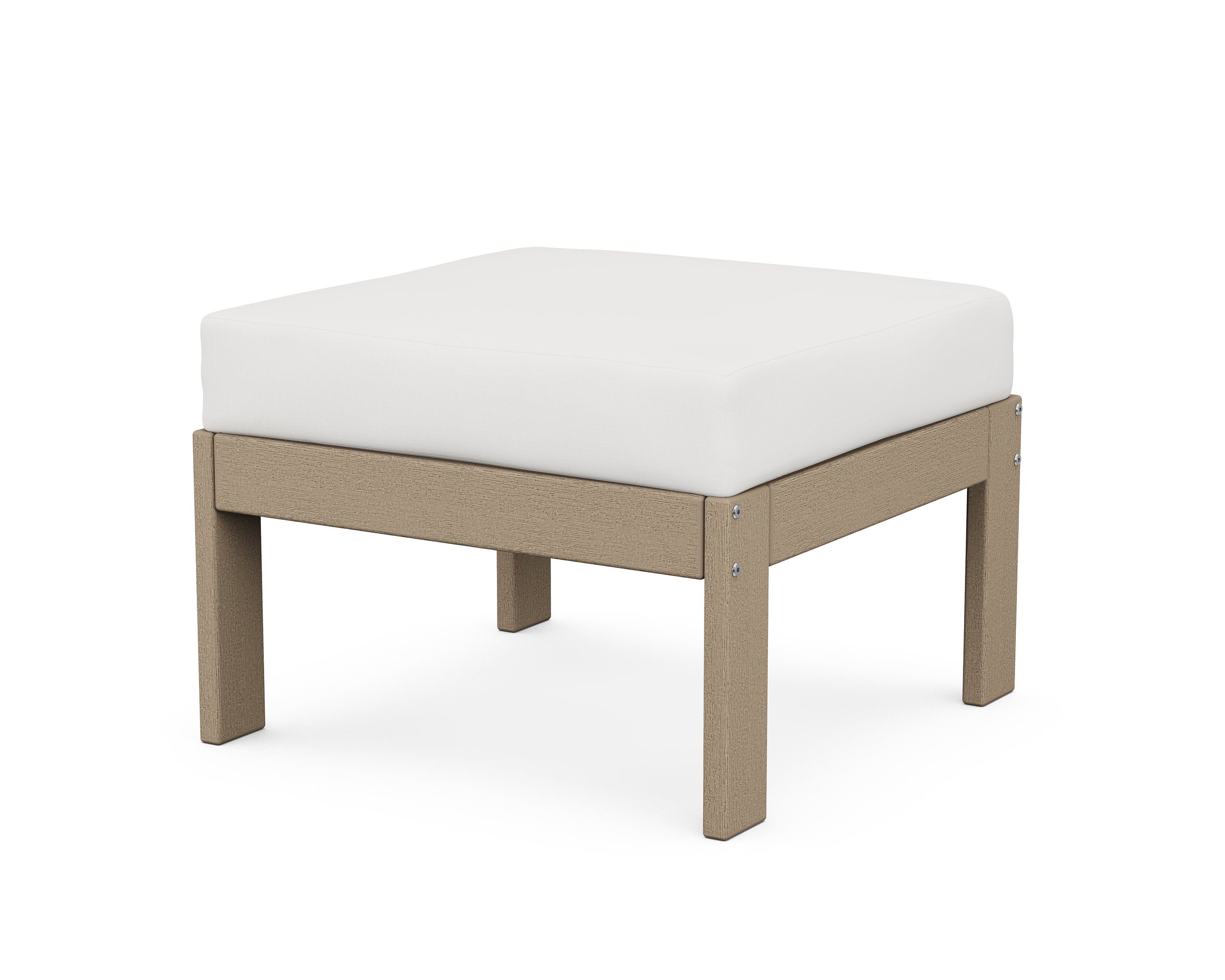Vineyard Modular Ottoman in Vintage Sahara / Natural Linen
