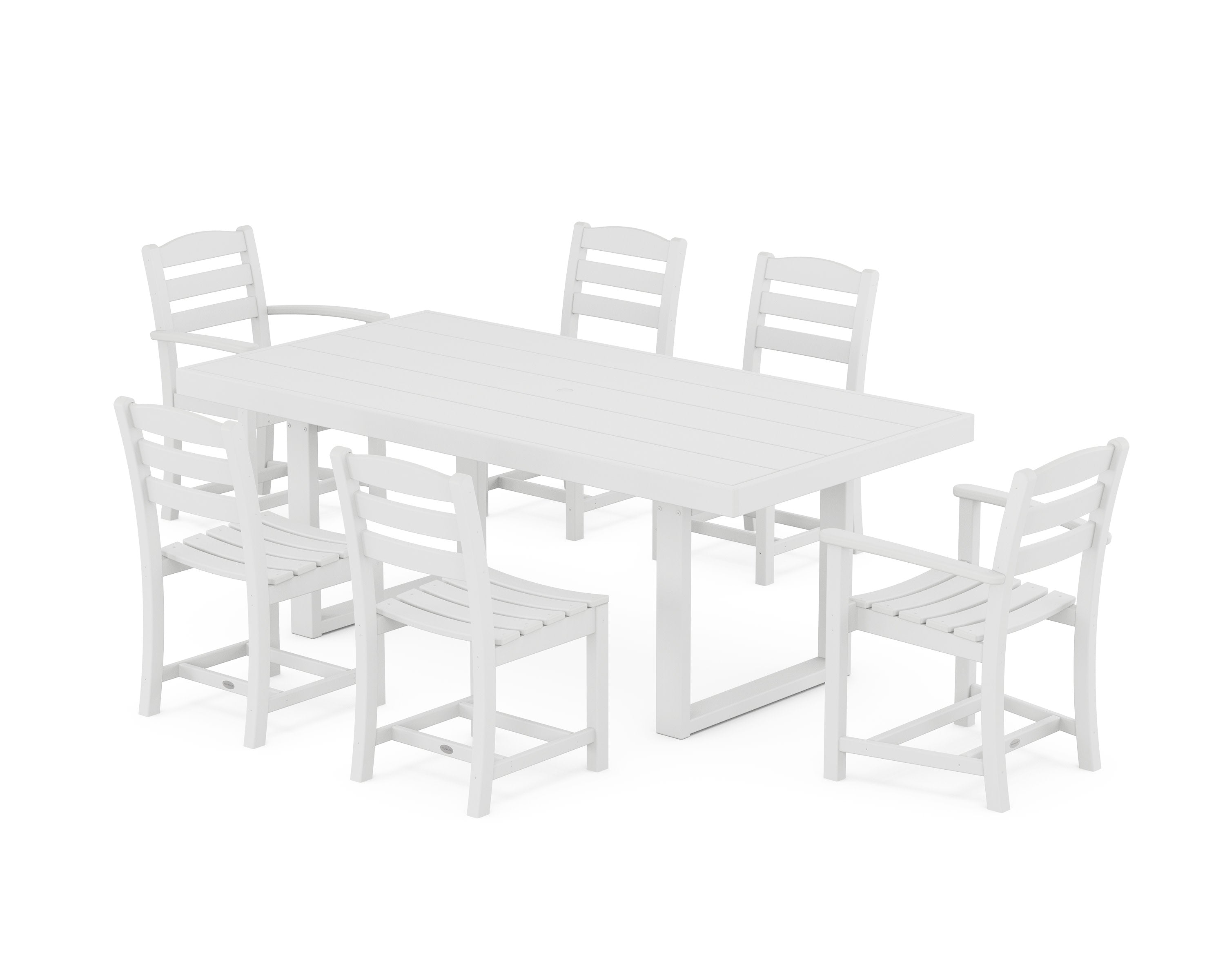 La Casa Caf 7-Piece Dining Set in White