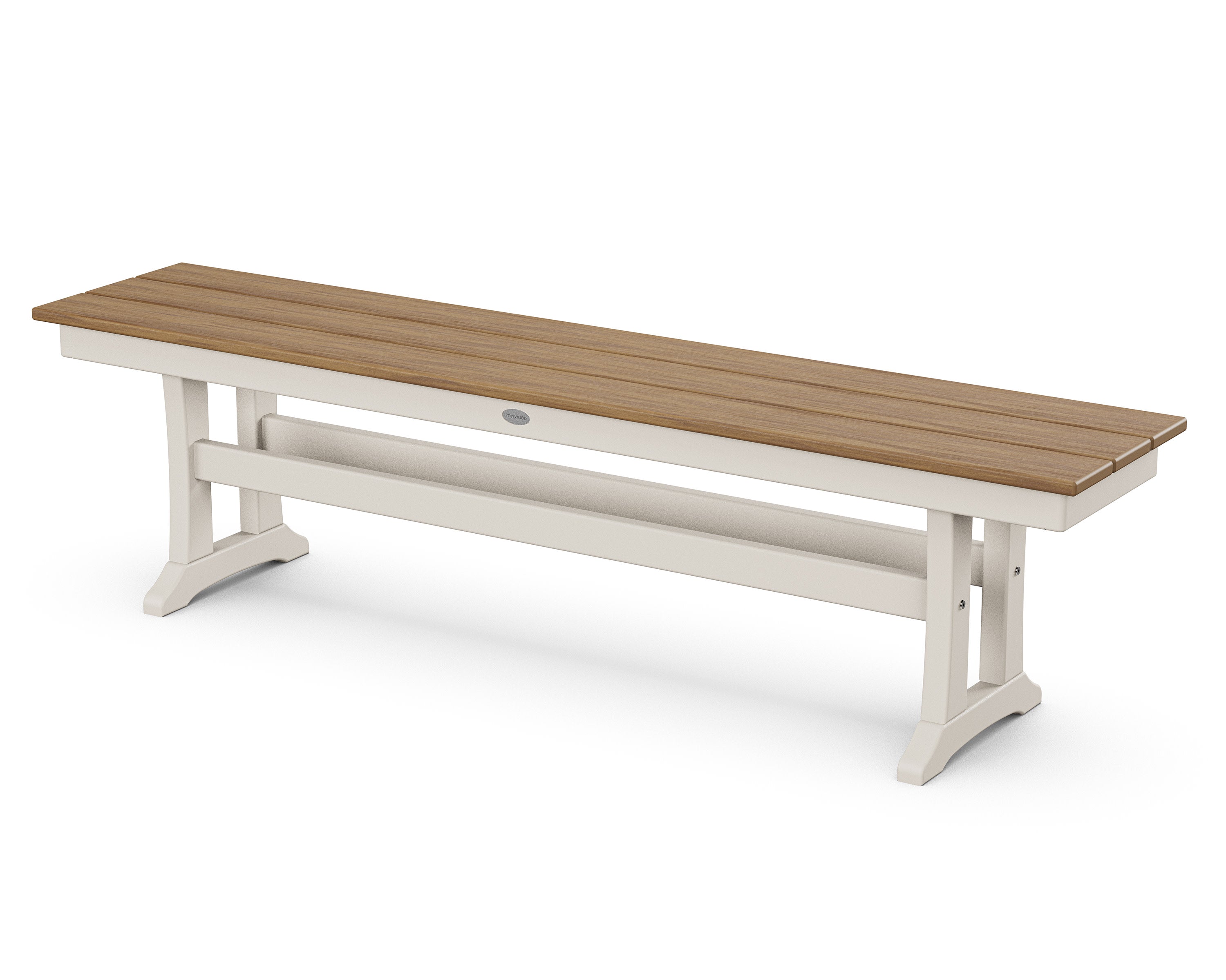 Farmhouse Trestle 65" Bench in Sand / Natural