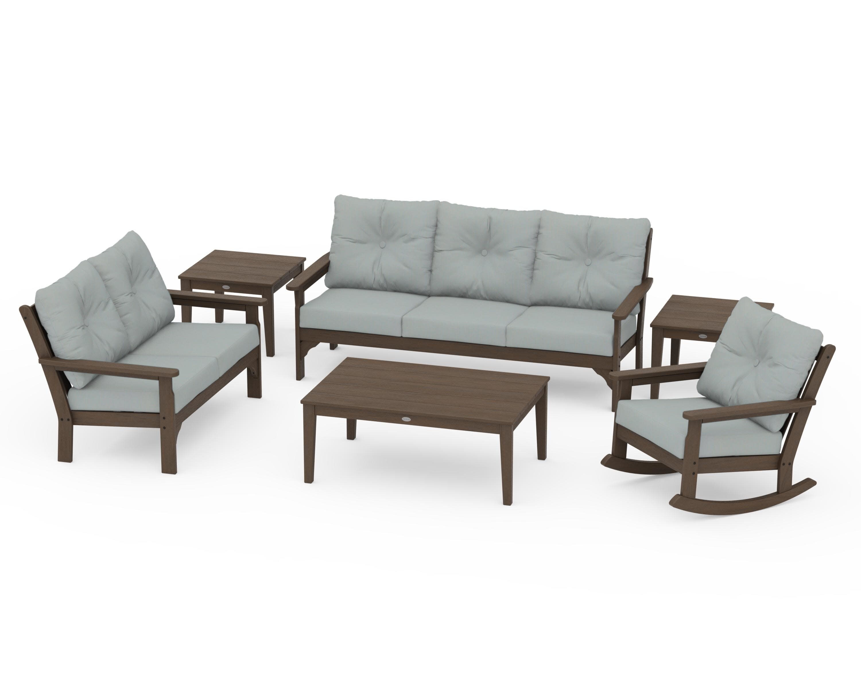 Vineyard 6-Piece Deep Seating Set in Kona / Spa