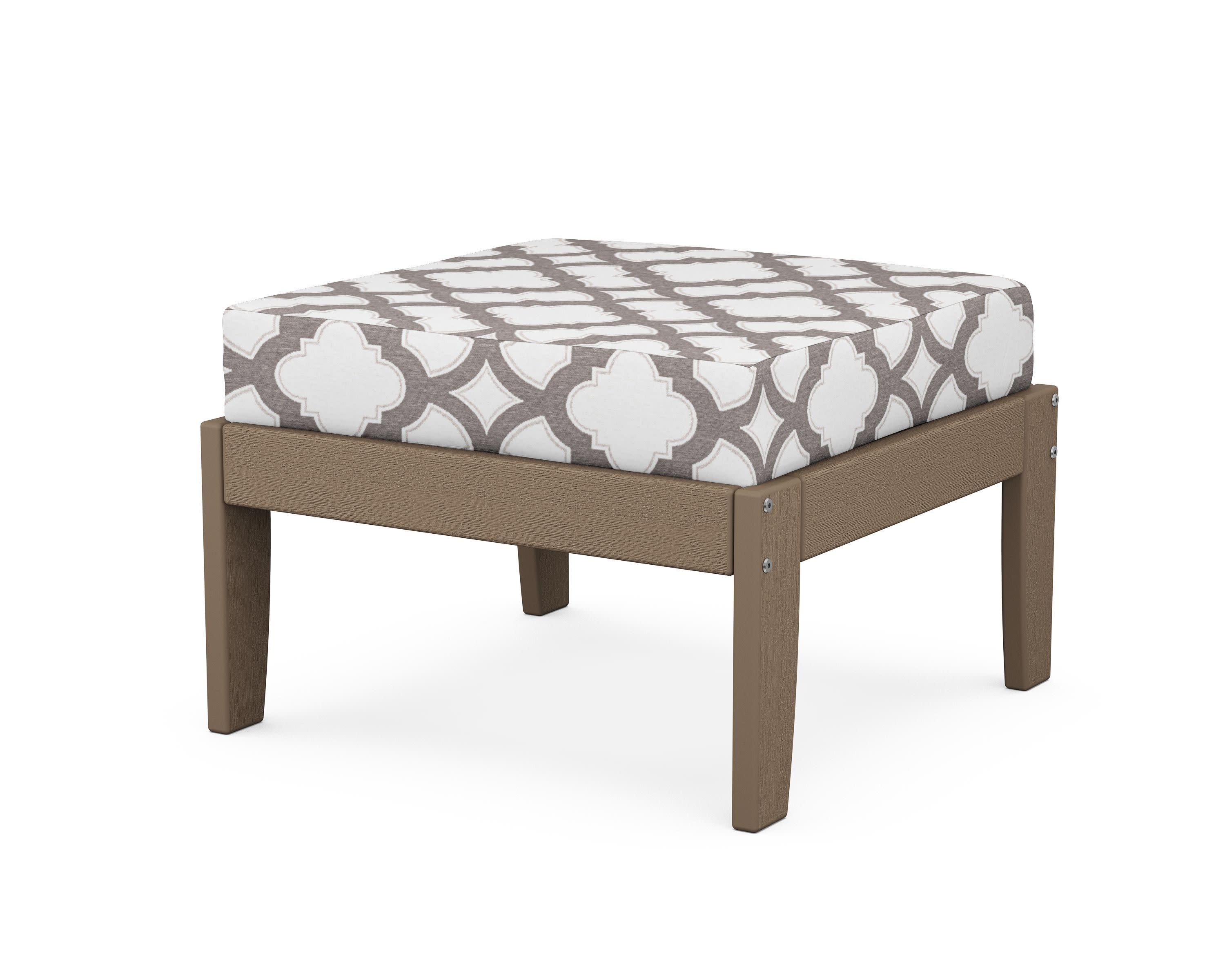 Modular Ottoman - Classic in Vintage Sahara / Trellis Grey Mist