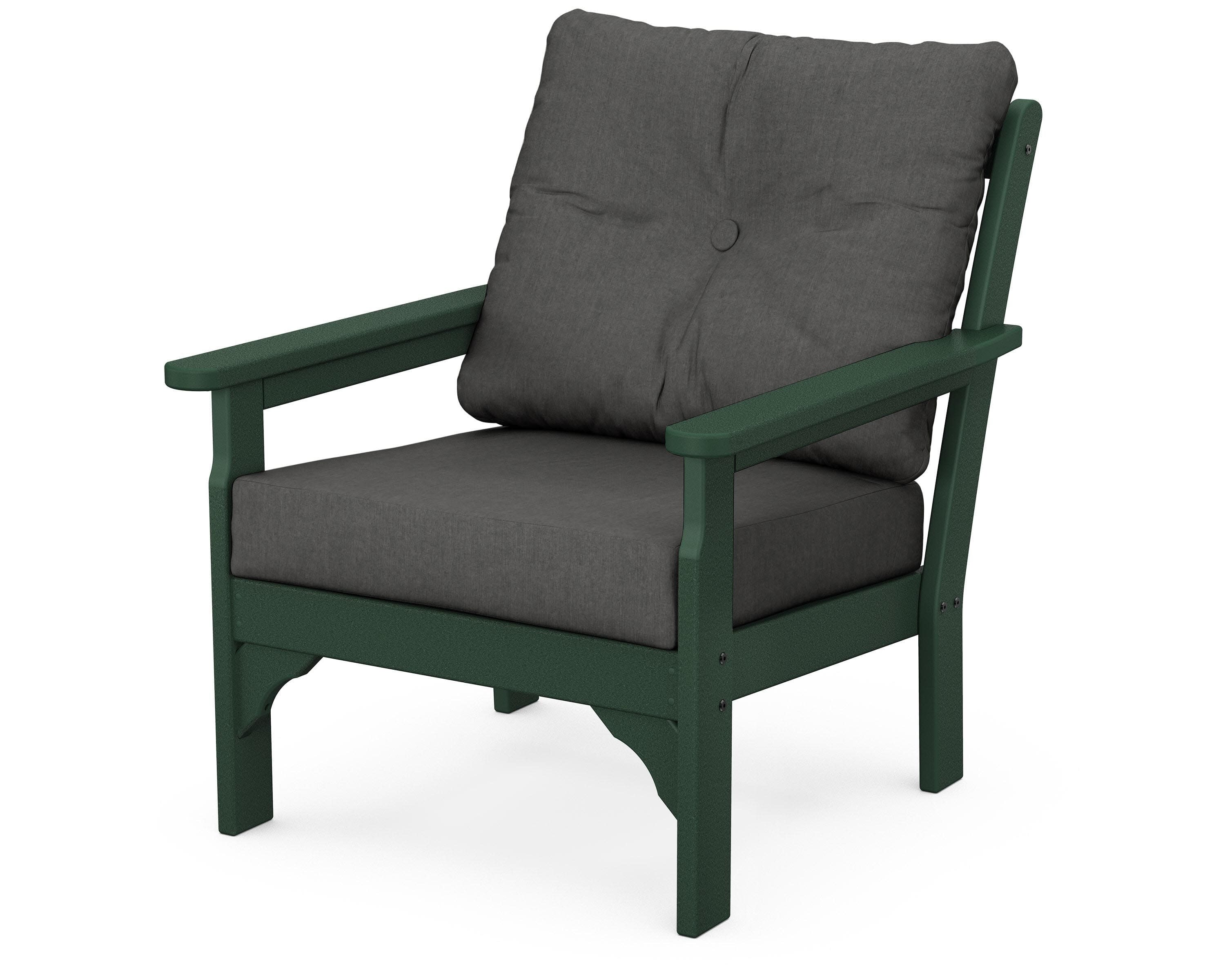 Vineyard Deep Seating Chair in Green / Spectrum Carbon