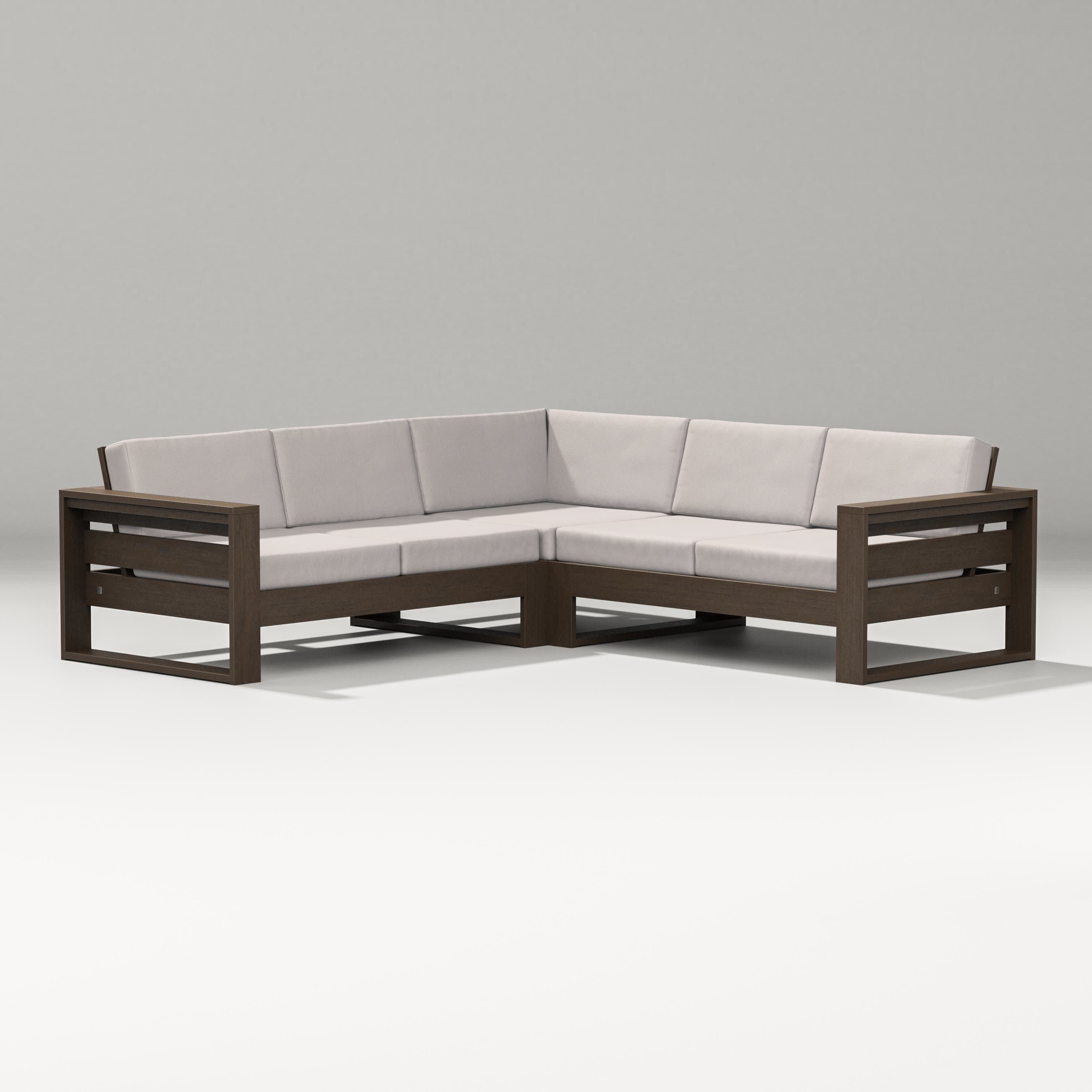 Latitude Corner Sectional in Kona / Dune Burlap