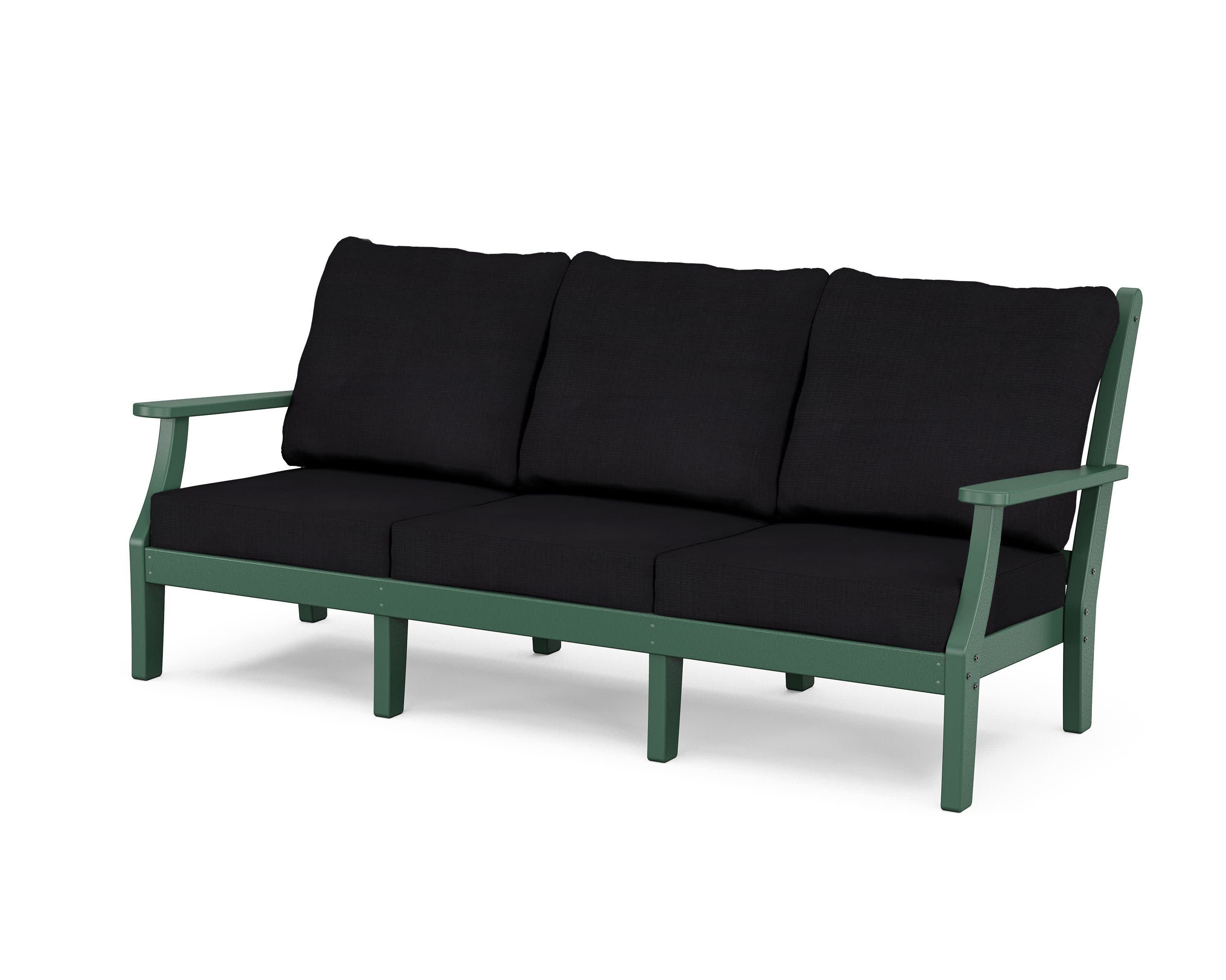 Wovendale Deep Seating Sofa in Green / Midnight Linen