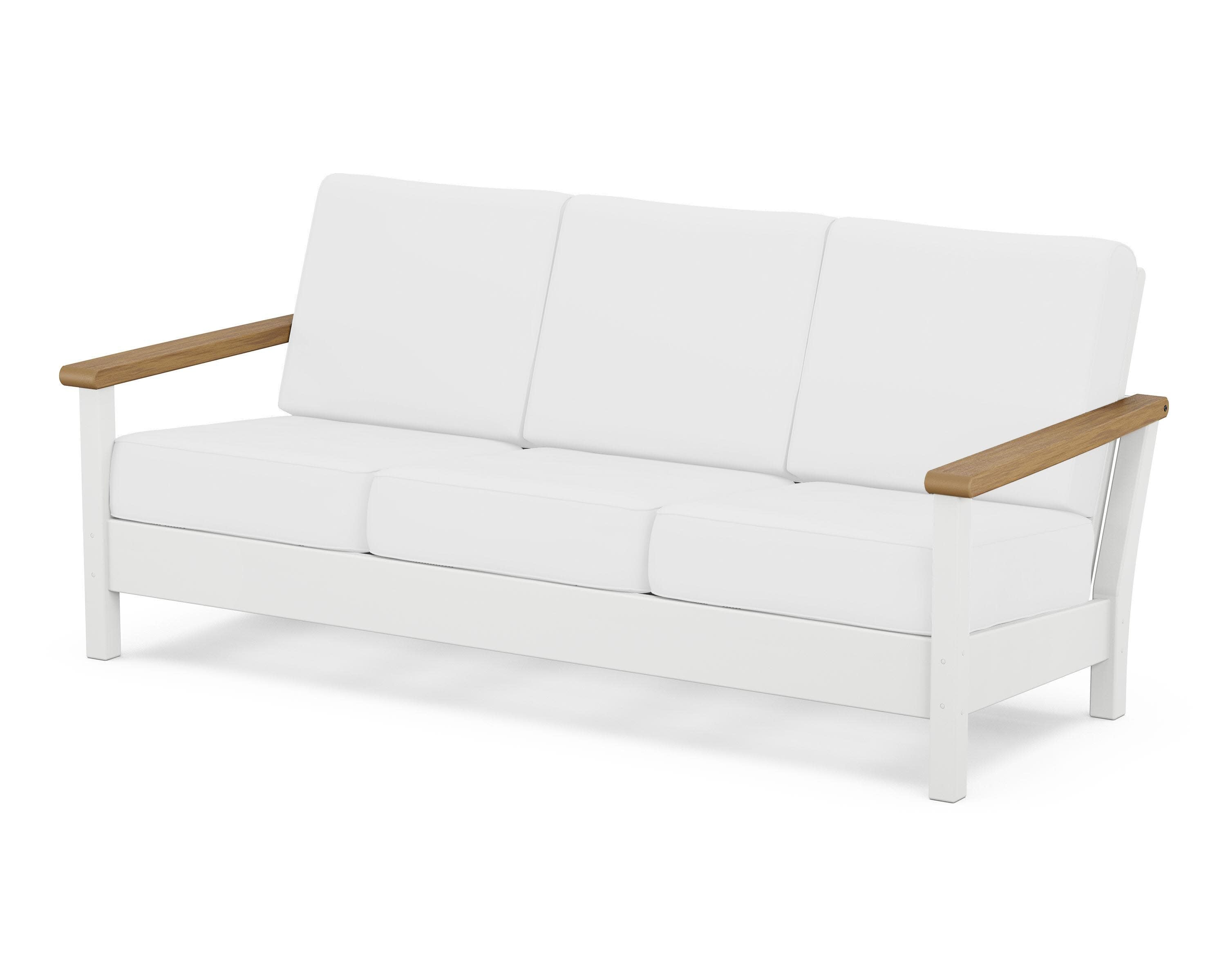Harbour Deep Seating Sofa in White / Natural / Natural