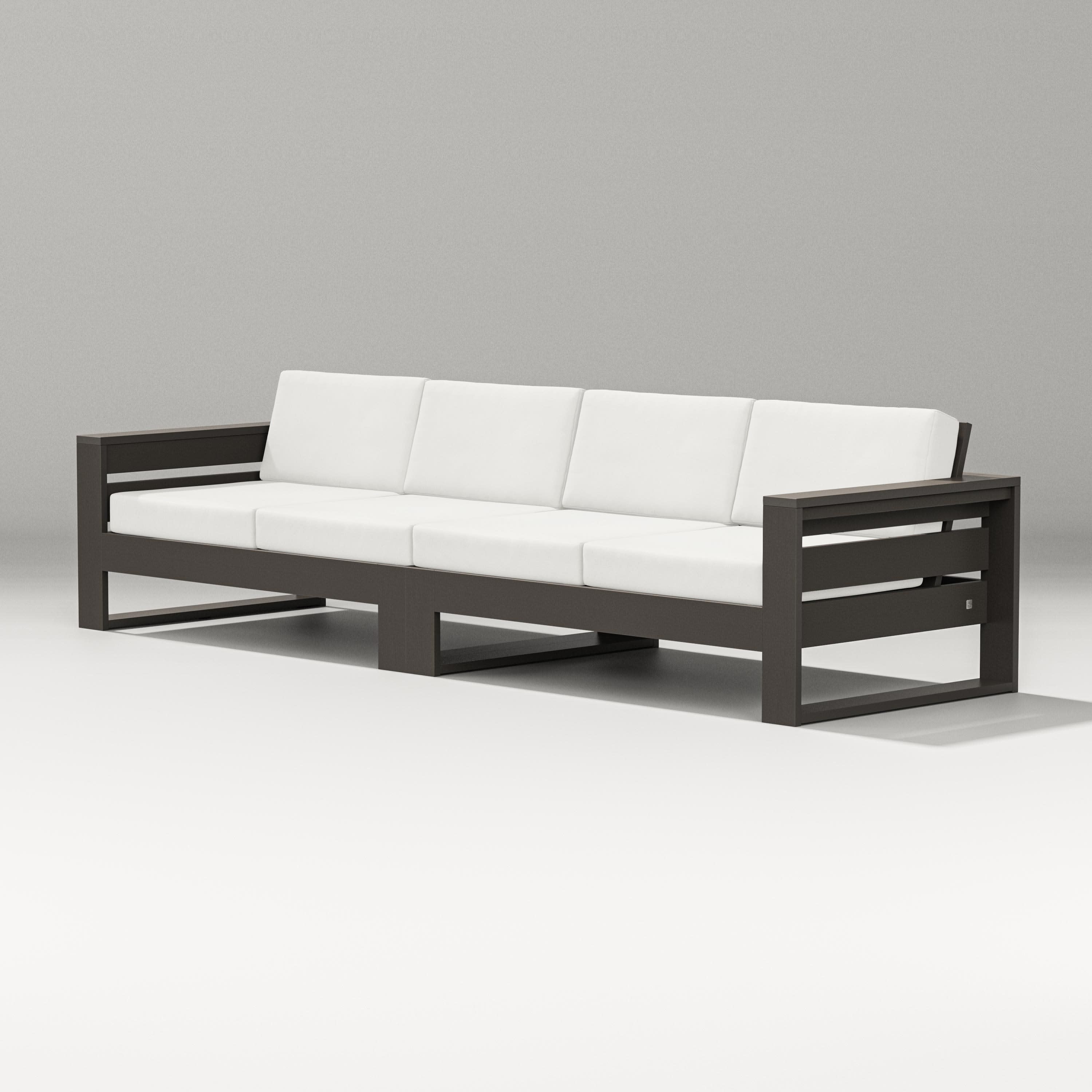 Latitude Straight Sectional in Vintage Coffee / Natural Linen
