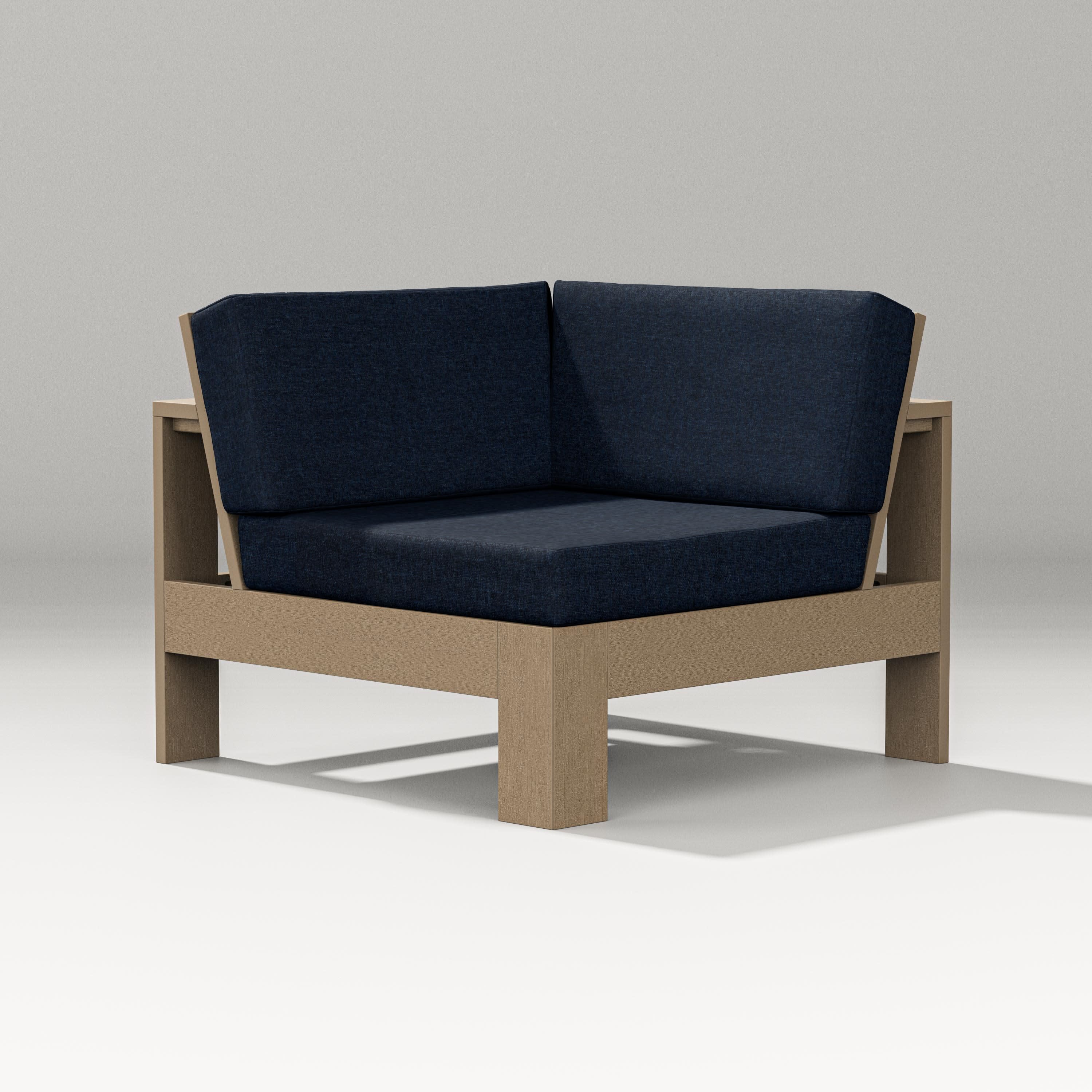 Latitude Modular Corner Chair in Vintage Sahara / Marine Indigo